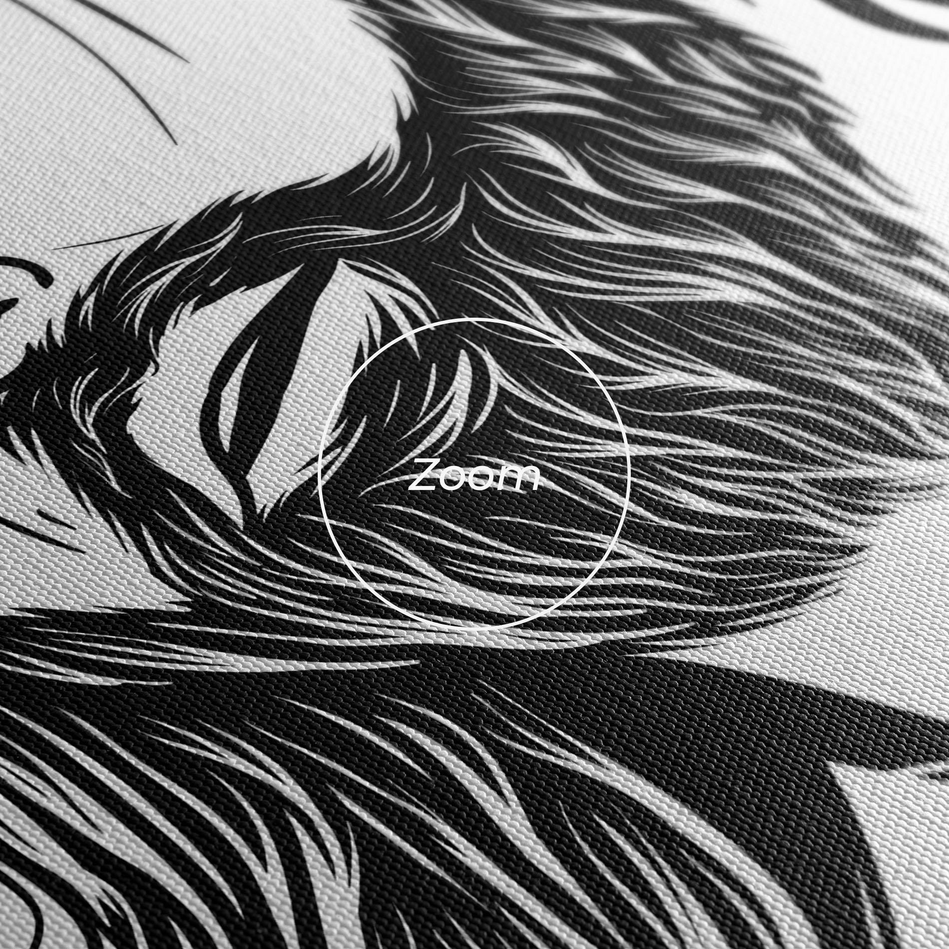 Картина на платно Black White Jesus mockup 3