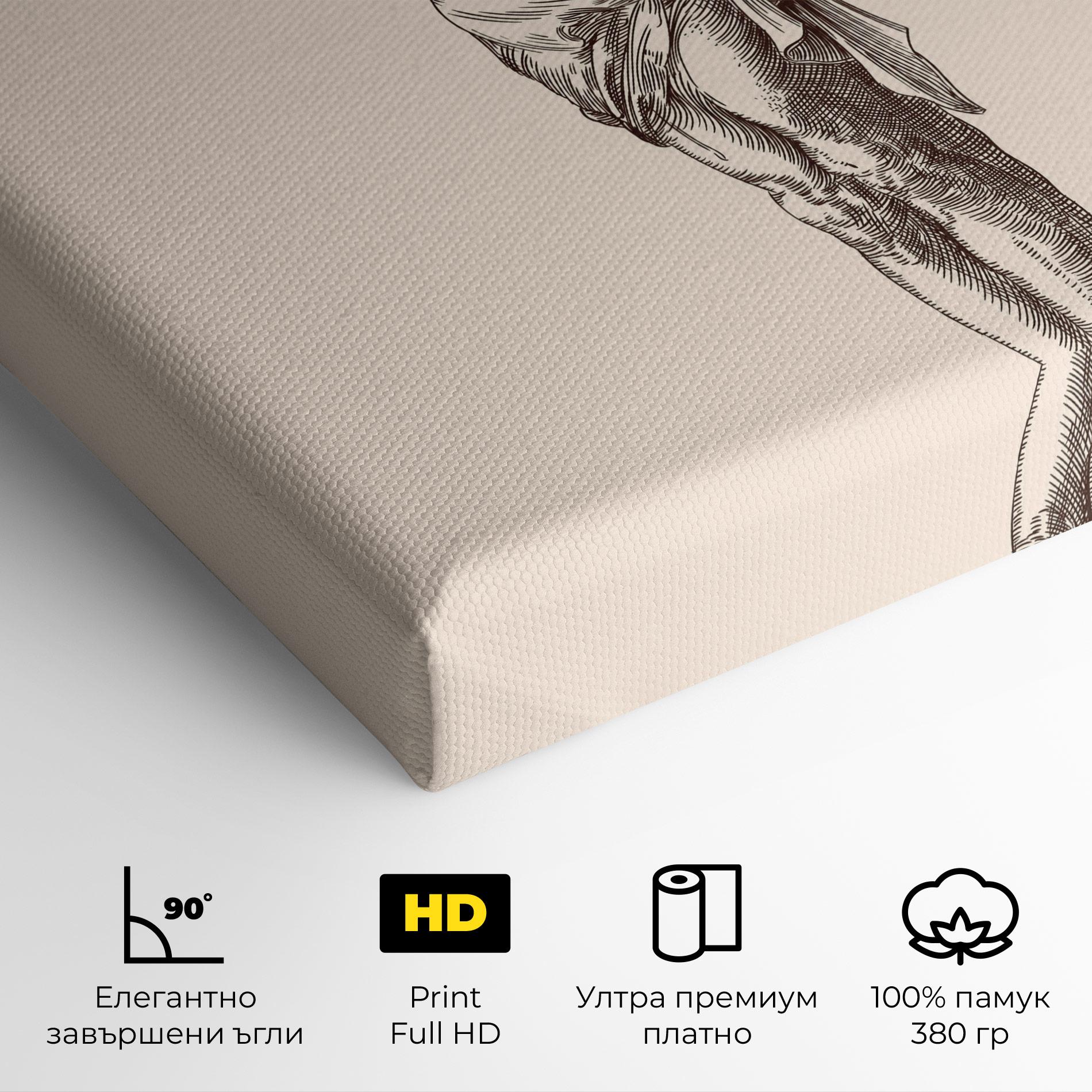 Картина на платно Brown Cross Jesus mockup 4