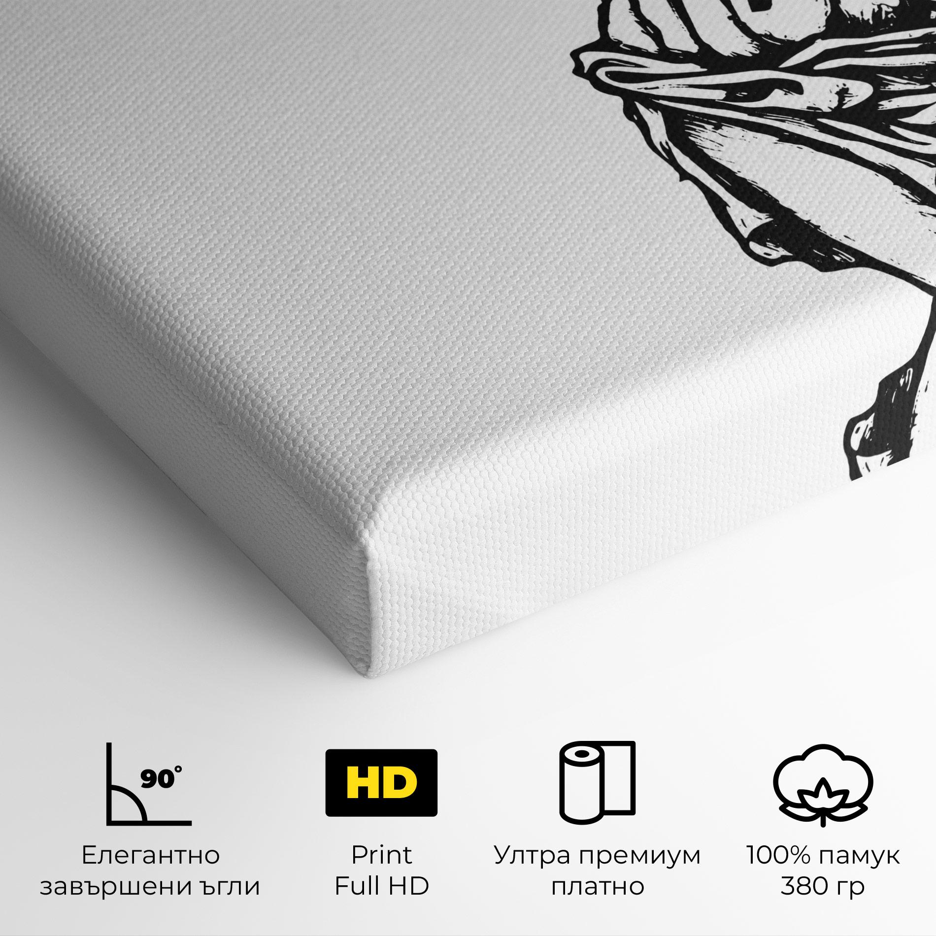 Картина на платно Jesus Black Line mockup 4