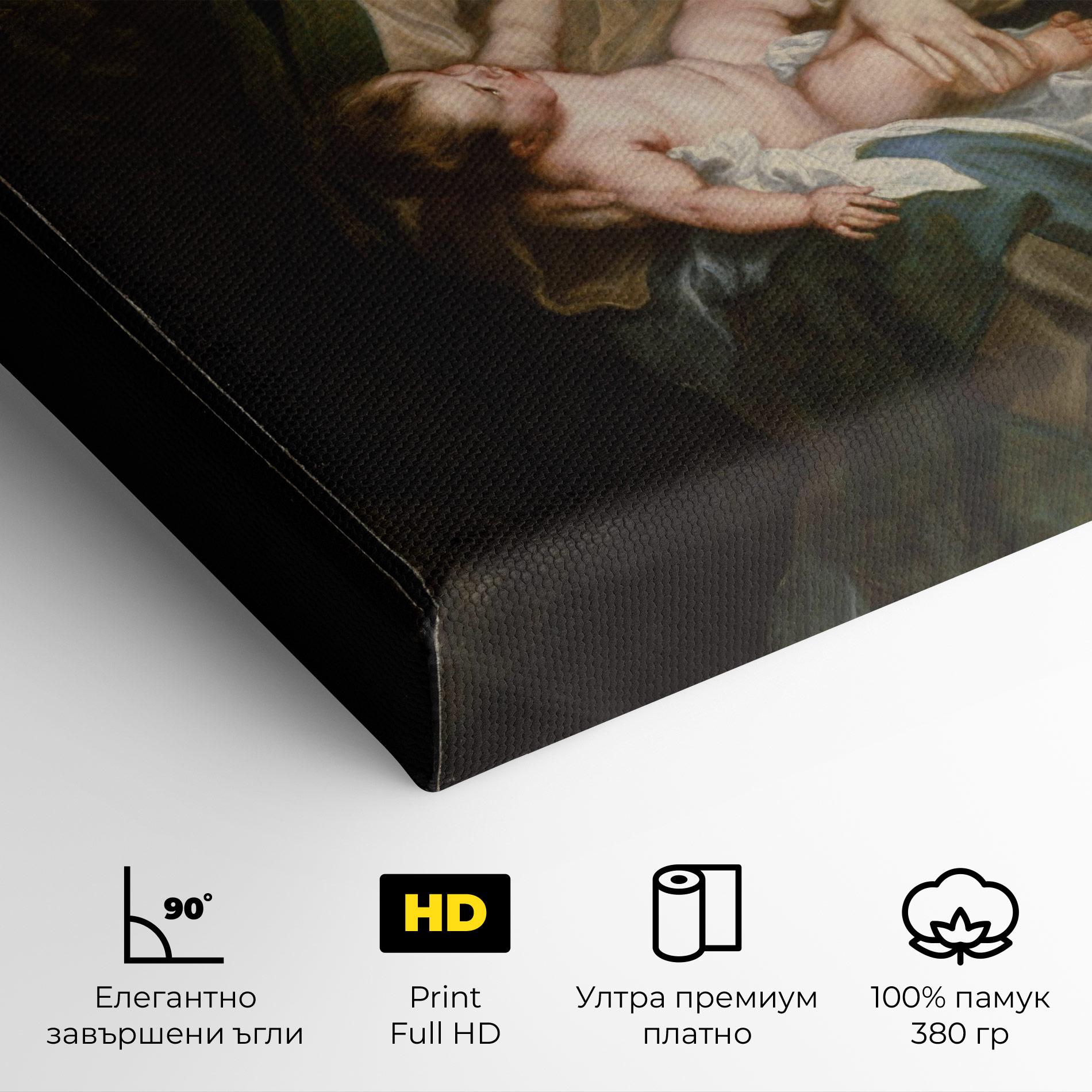 Картина на платно Looking At Baby mockup 4