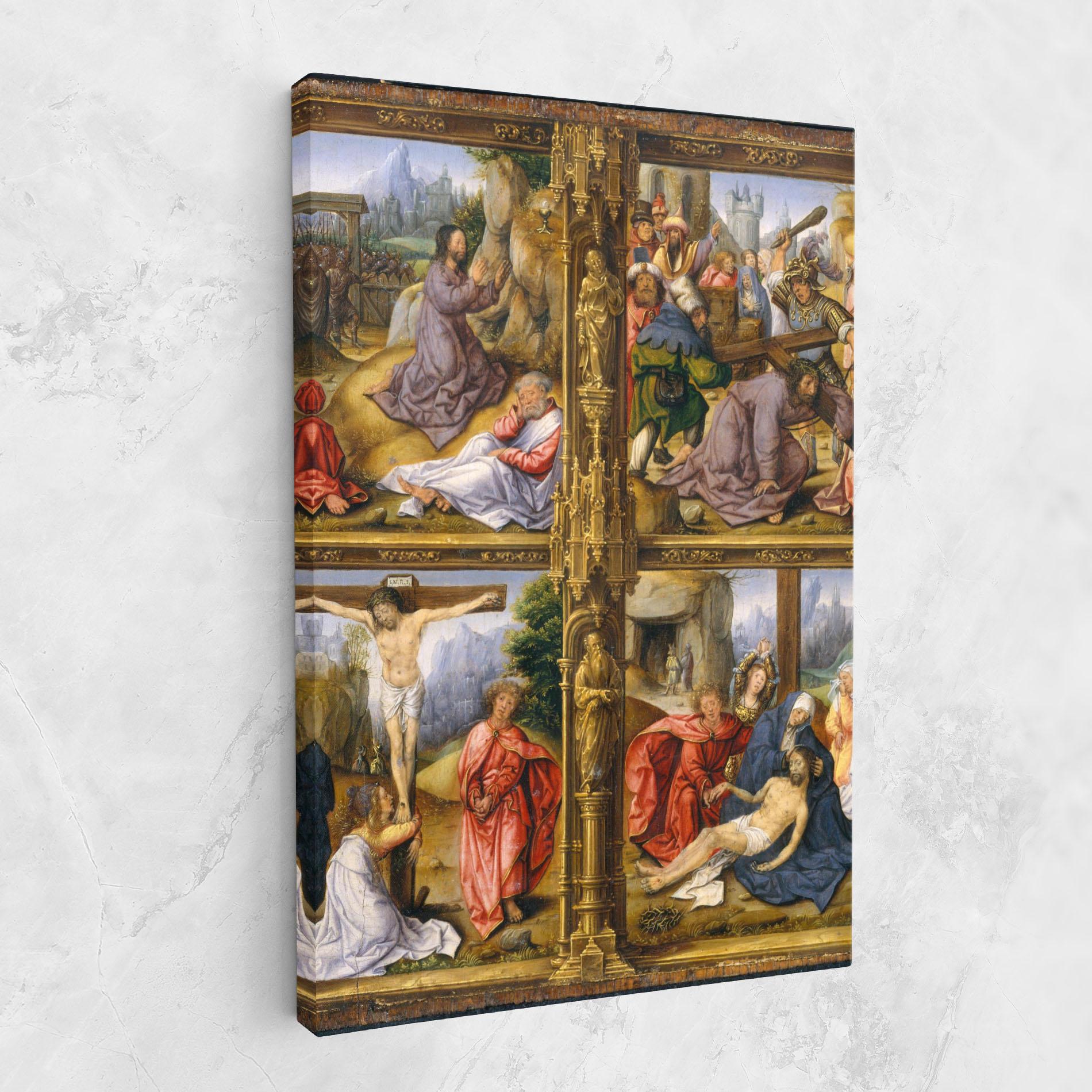 Картина на платно Gold Window View mockup 1