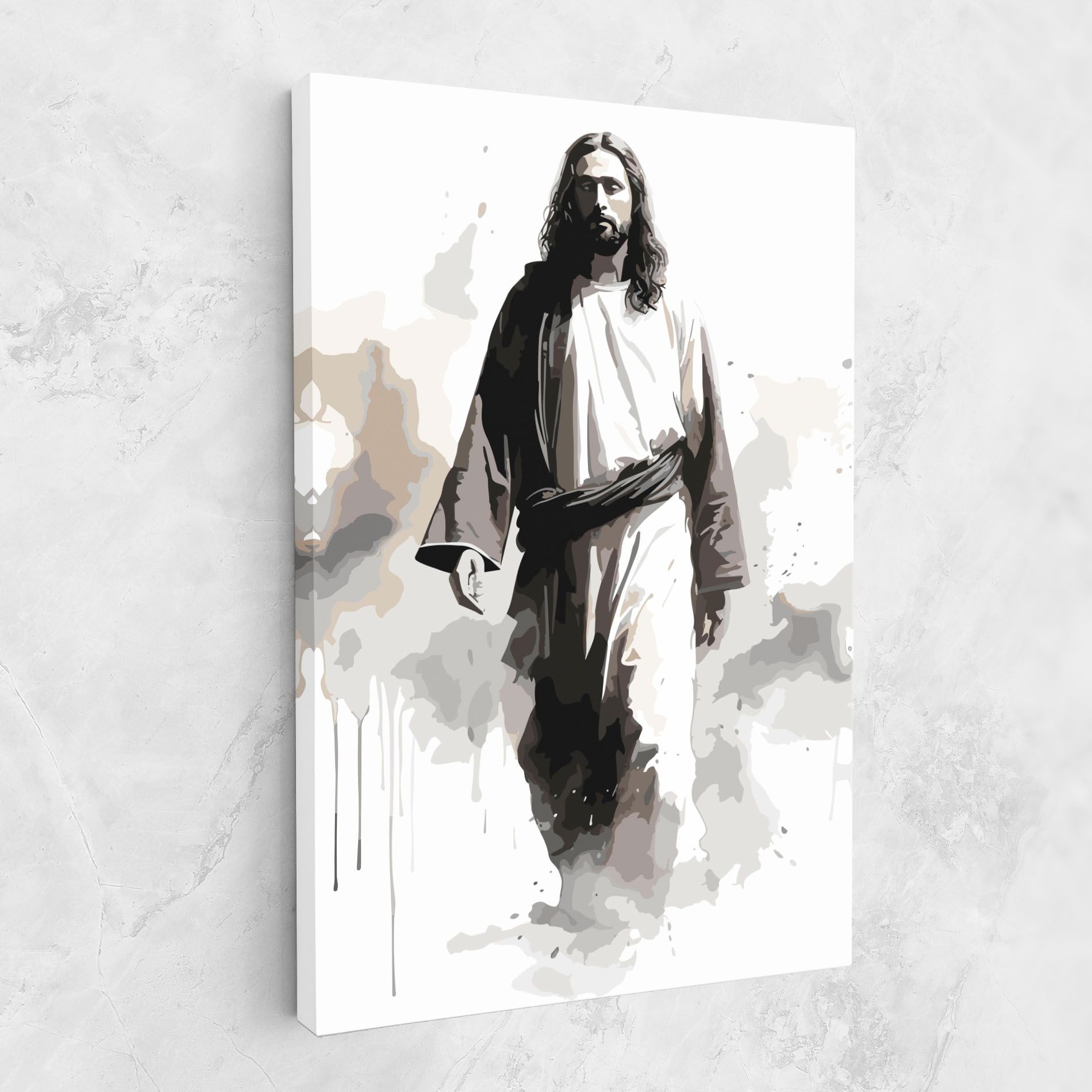 Watercolor Jesus mockup 1
