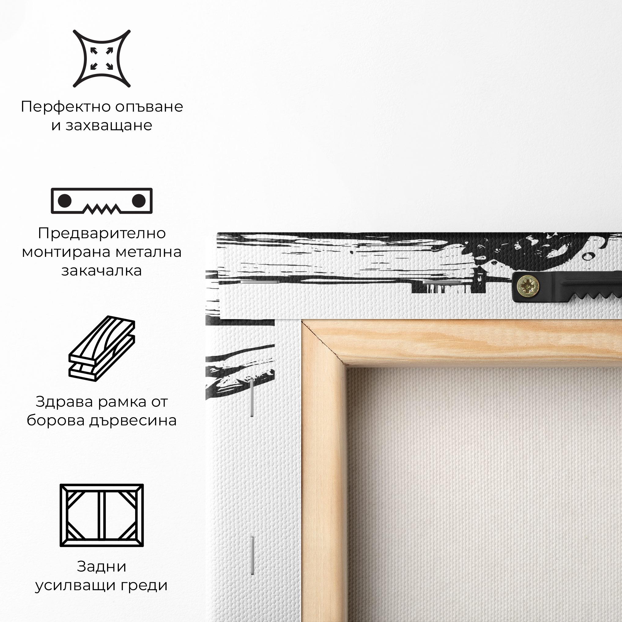 Картина на платно Jesus Black Line mockup 5