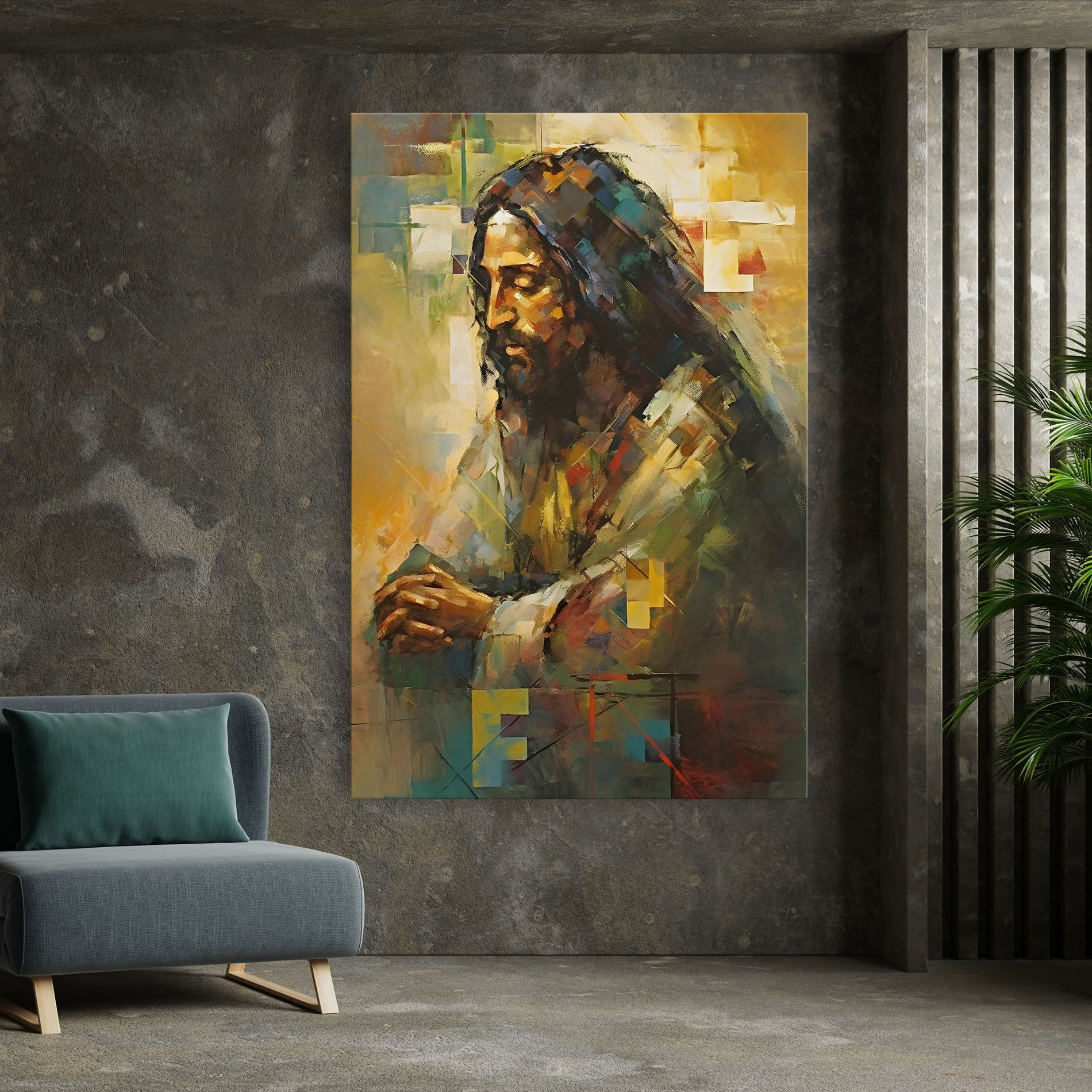 Christ Painting Art mockup 7