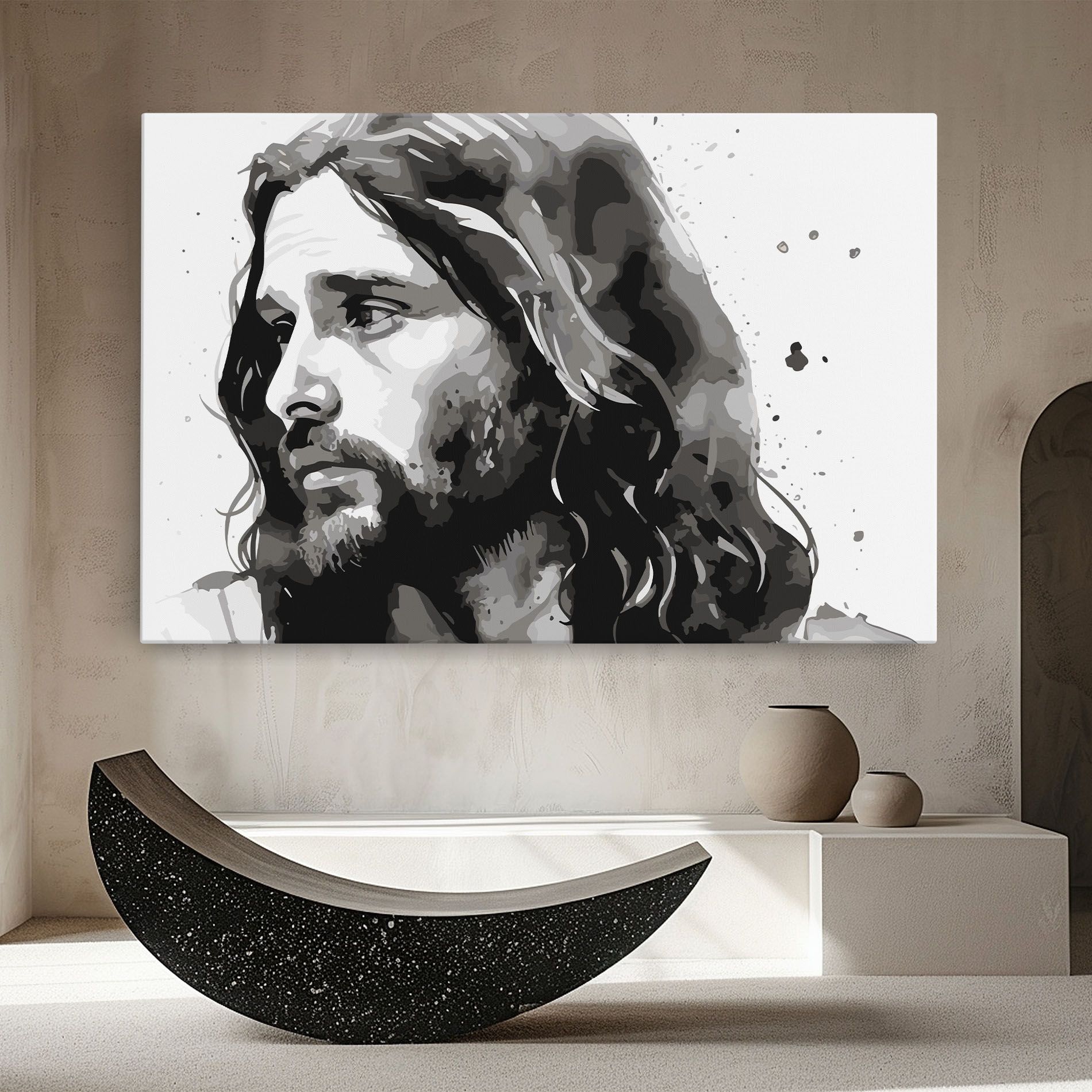 Jesus Watercolor mockup 8