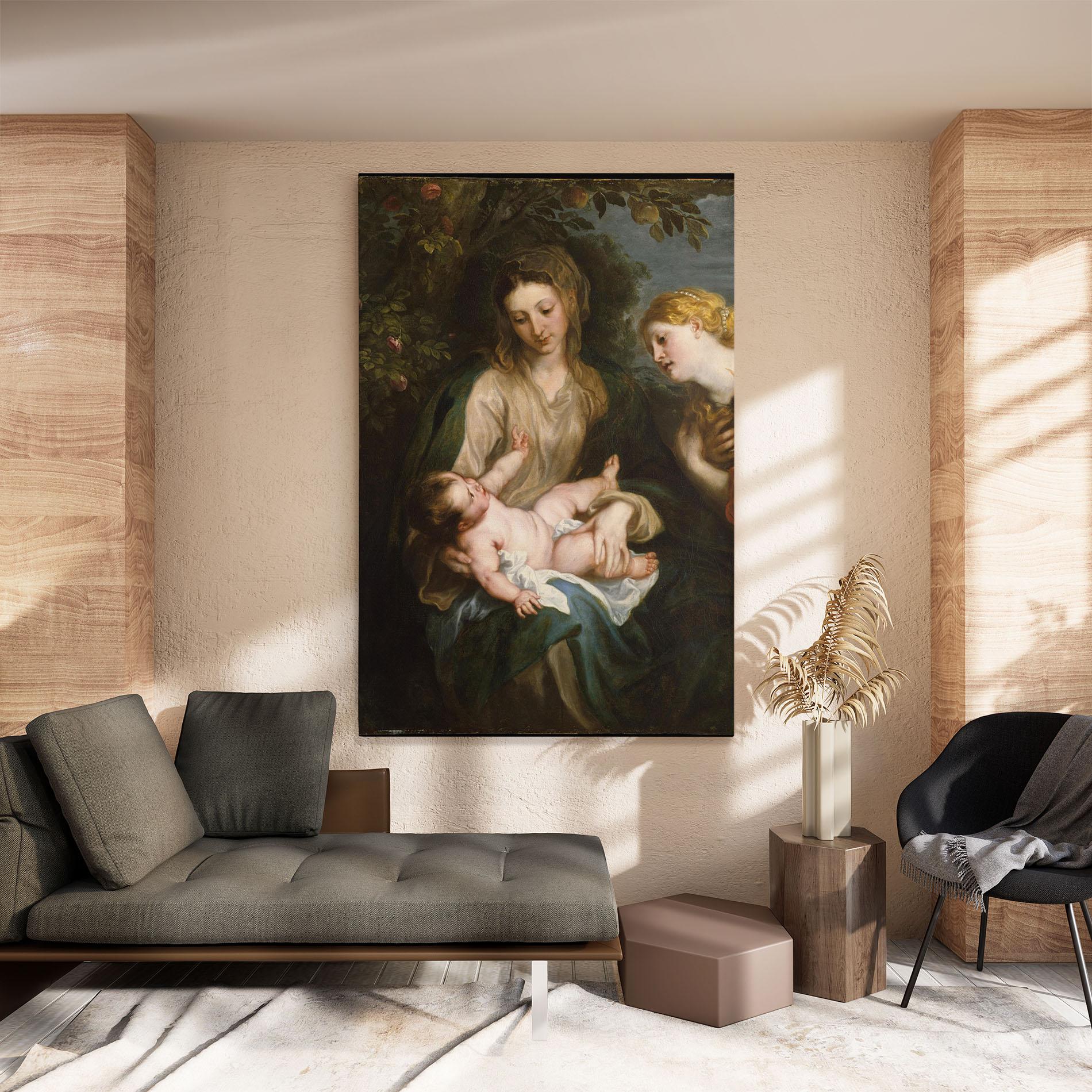 Картина на платно Looking At Baby mockup 8