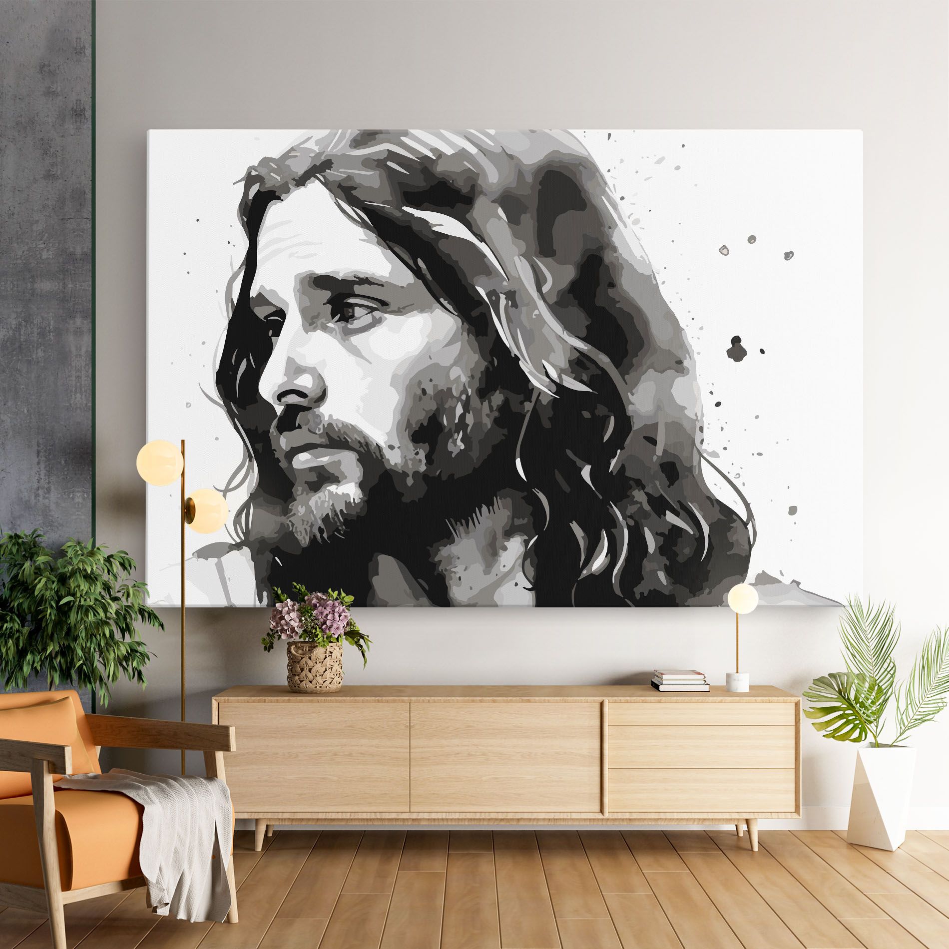 Jesus Watercolor mockup 9