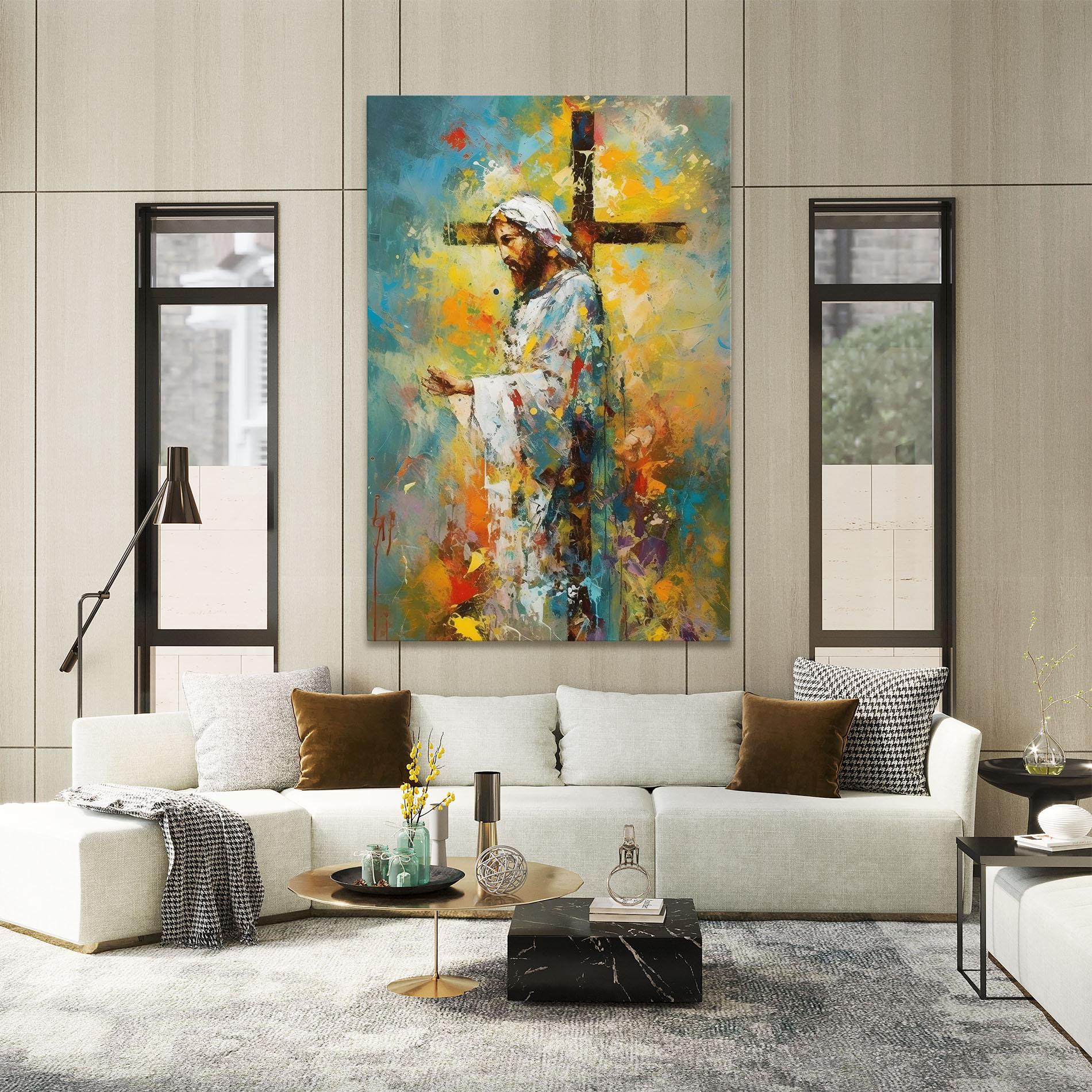 Картина на платно Christ Art Painting mockup 2