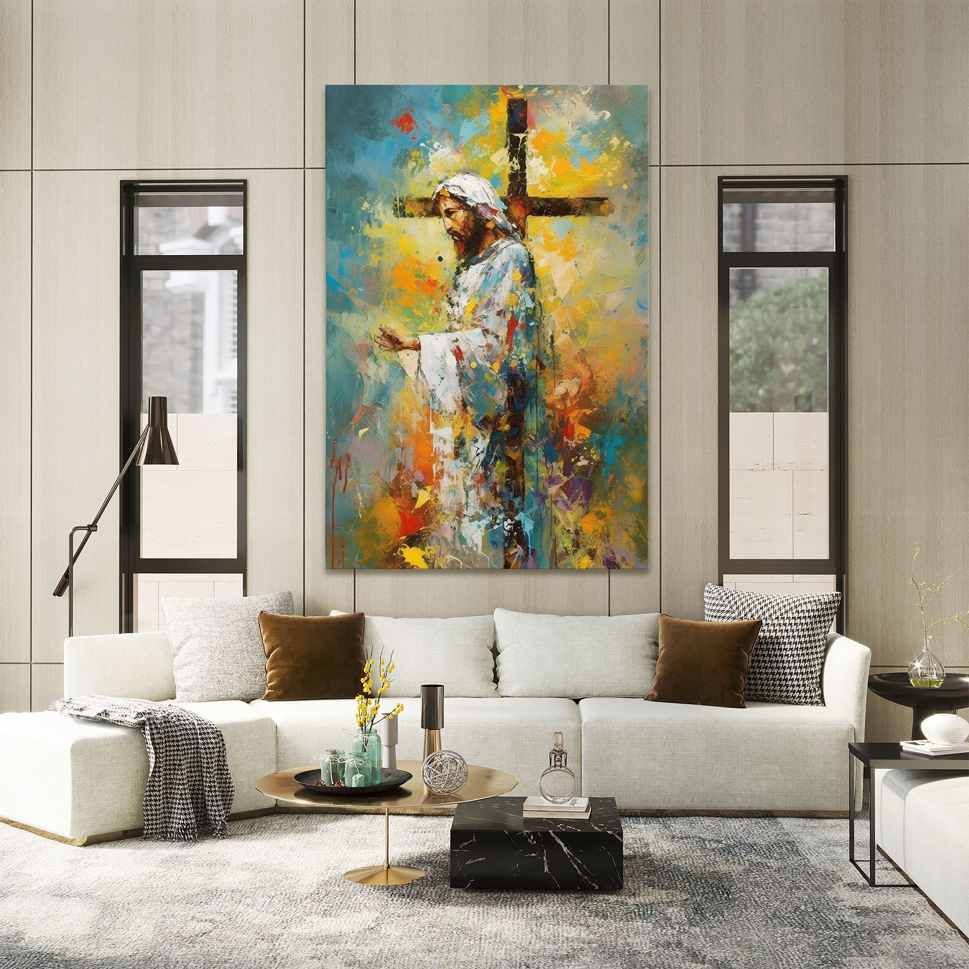 Christ Art Painting mockup 2