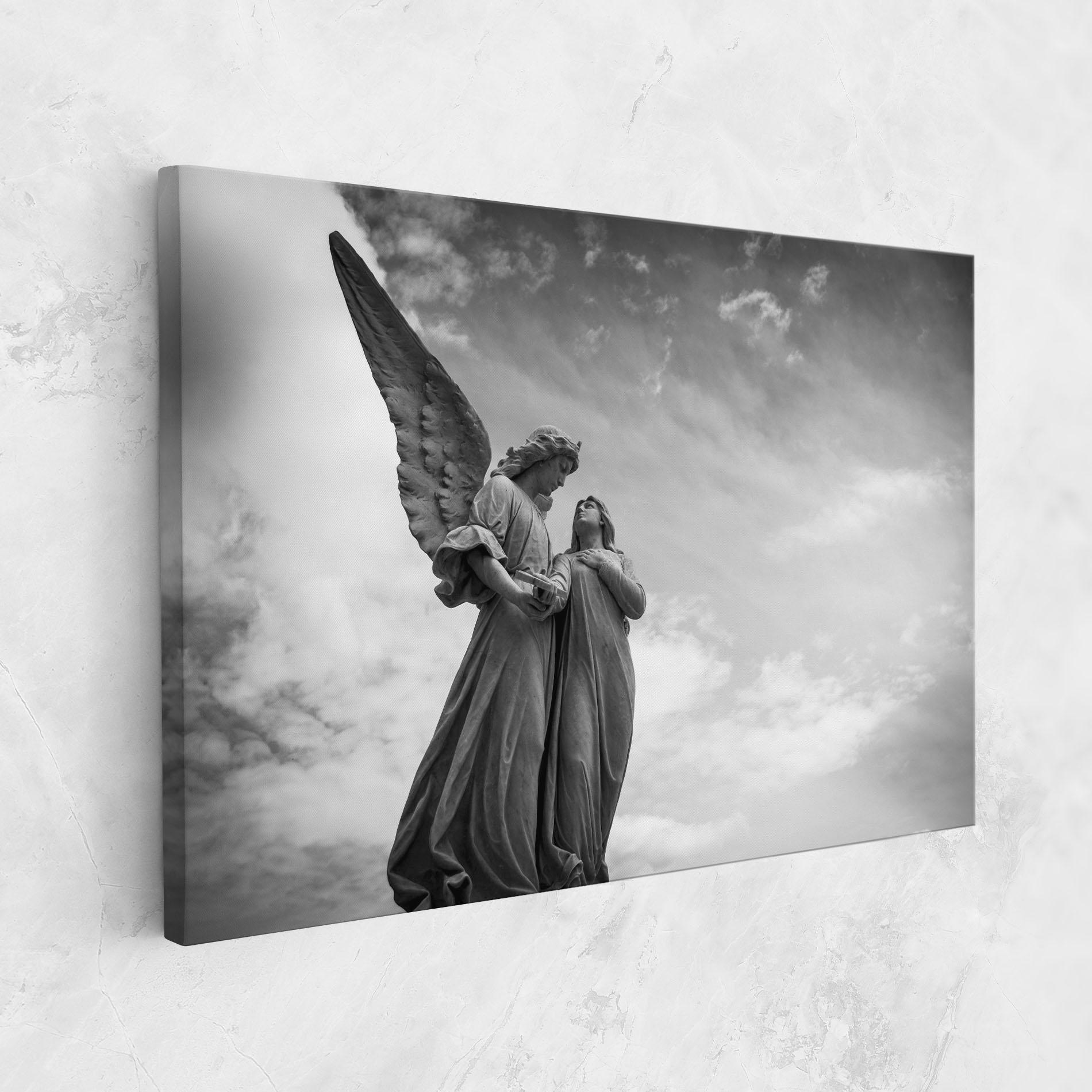 Картина на платно Grey Stone Angels mockup 1
