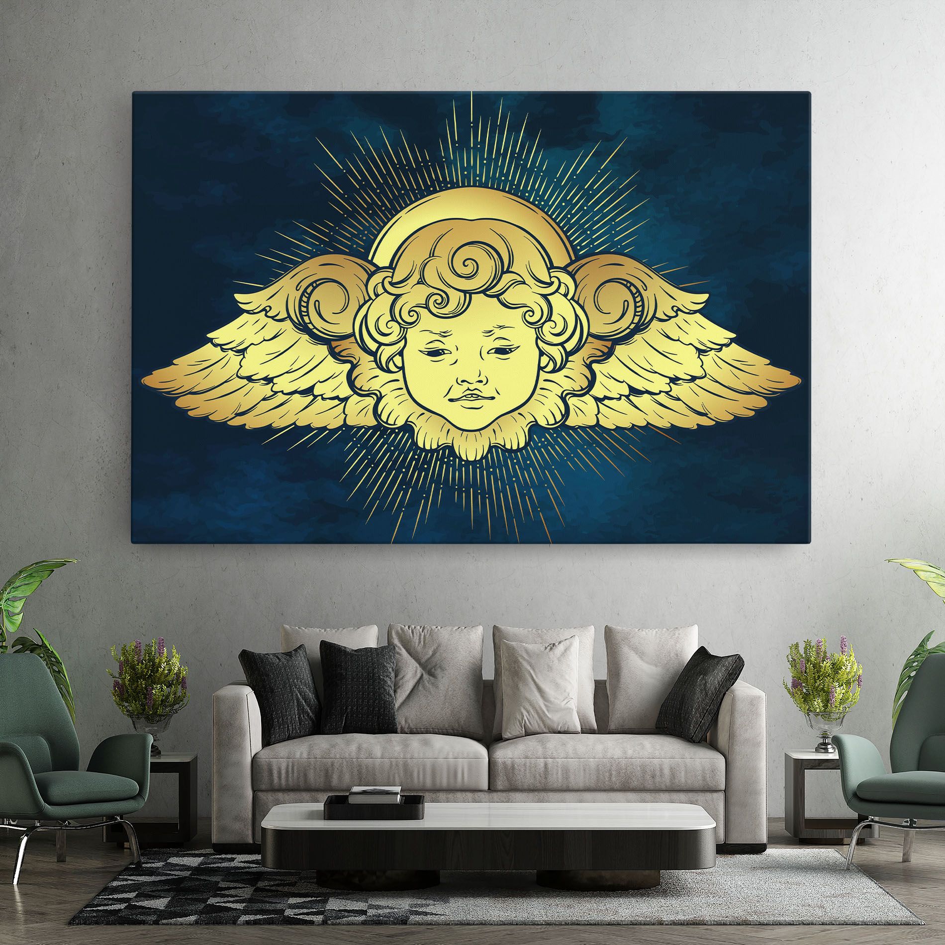 Angel Gold Head mockup 7