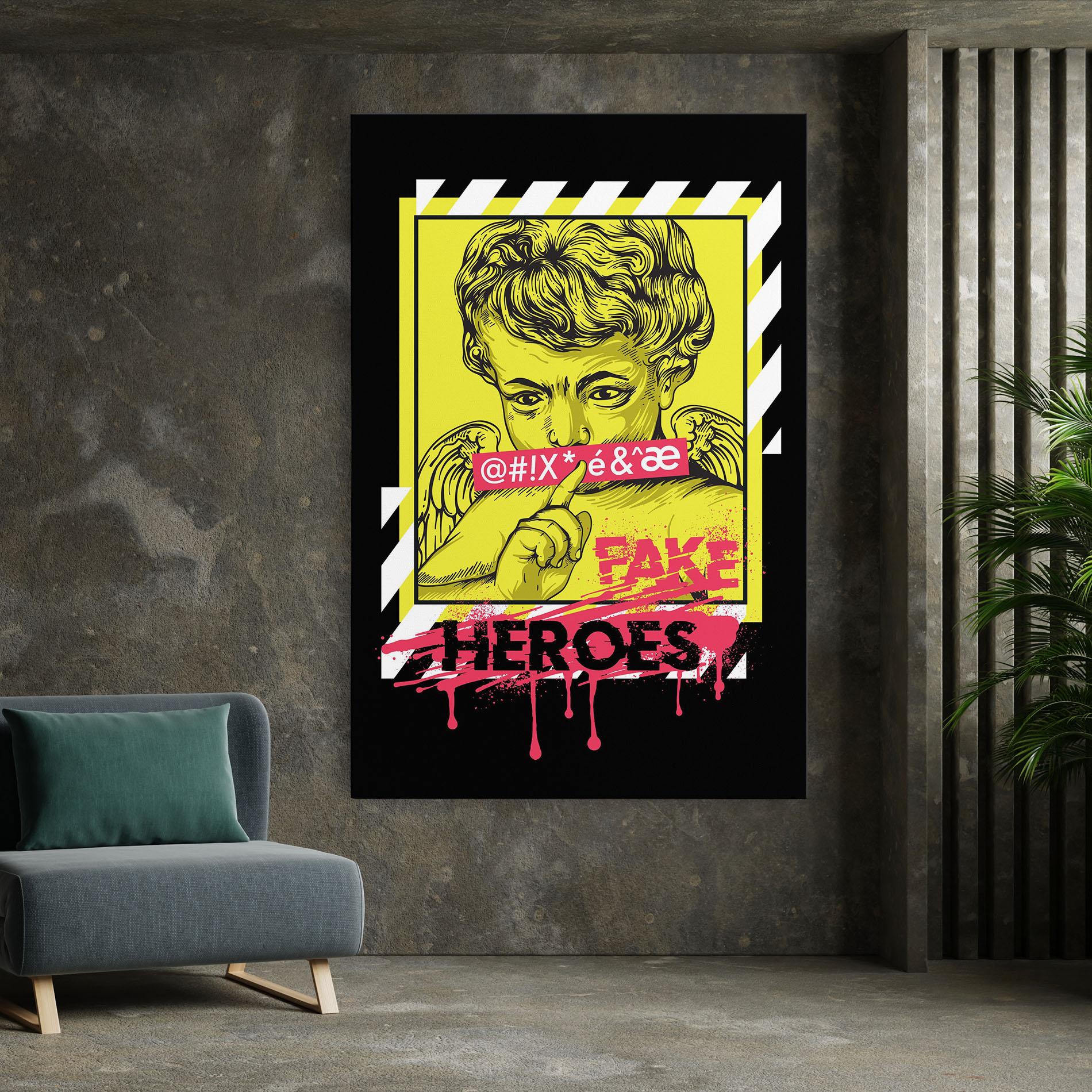 Картина на платно Fake Heroes mockup 7