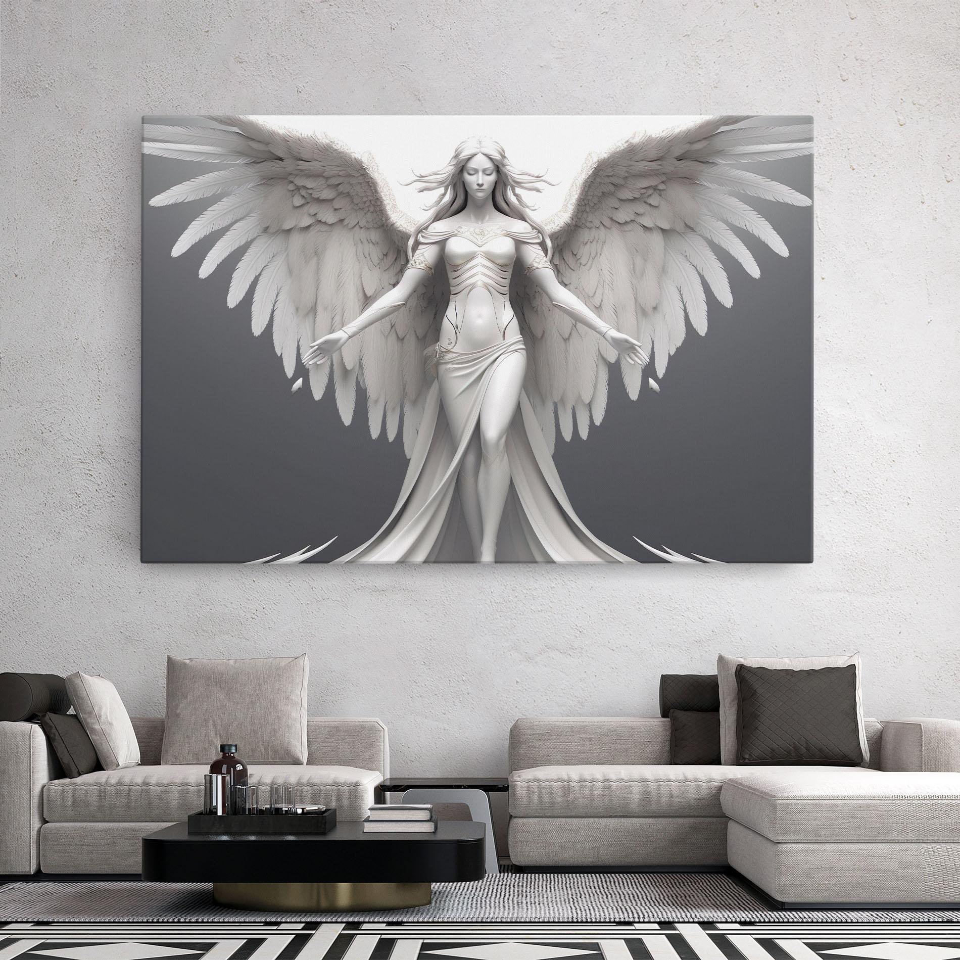 Картина на платно White Stone Woman mockup 2