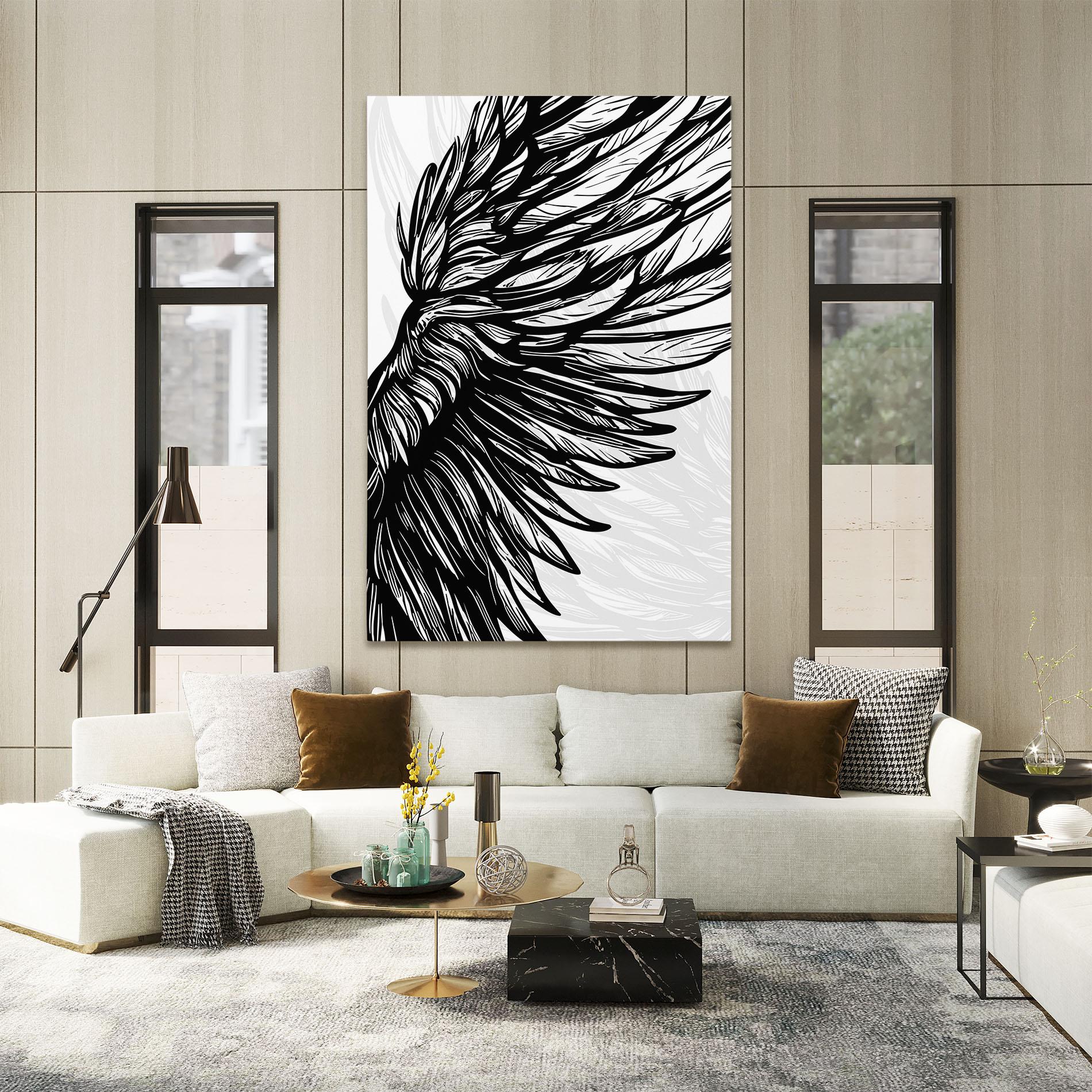 Картина на платно Wing Line mockup 2