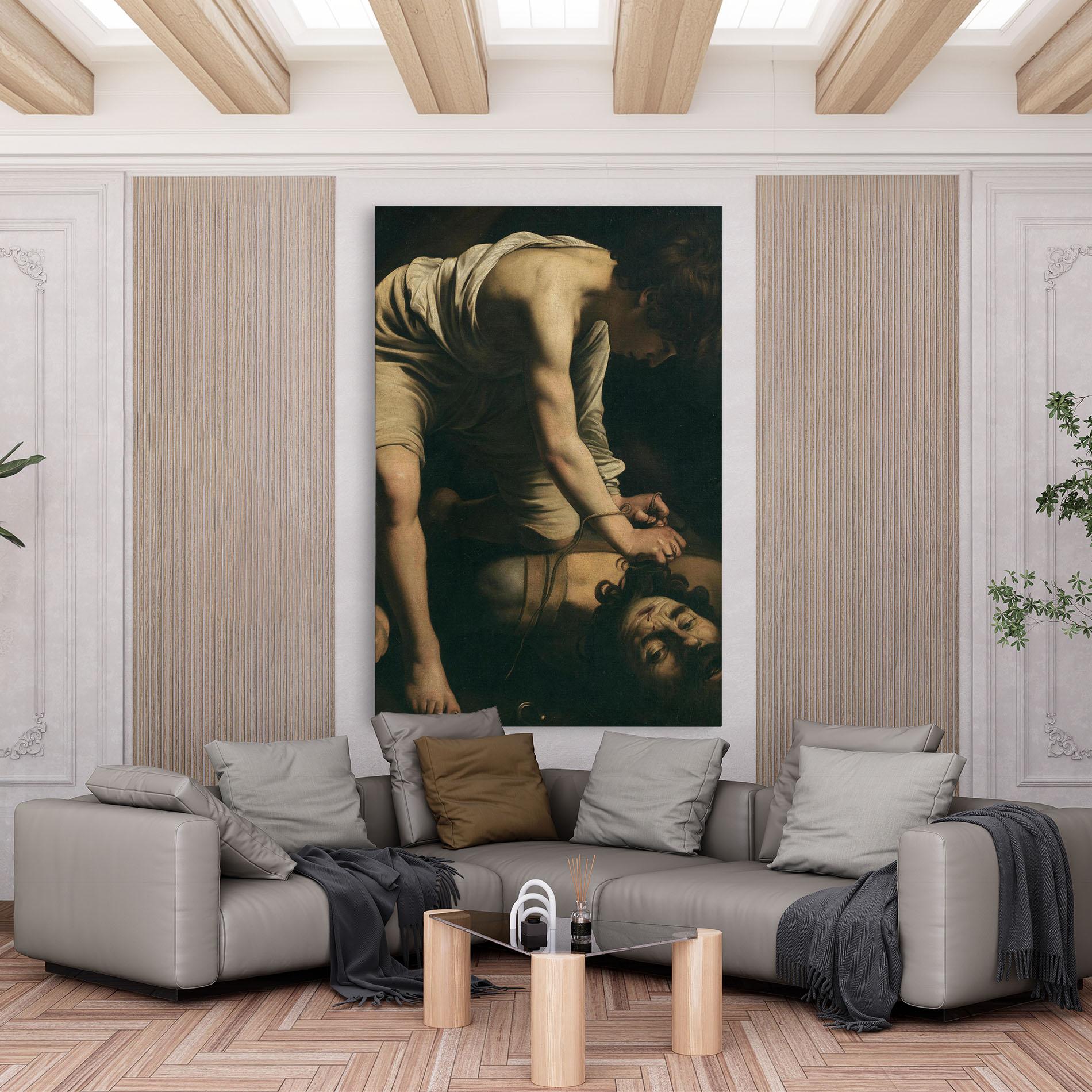 Картина на платно David And Goliath mockup 6