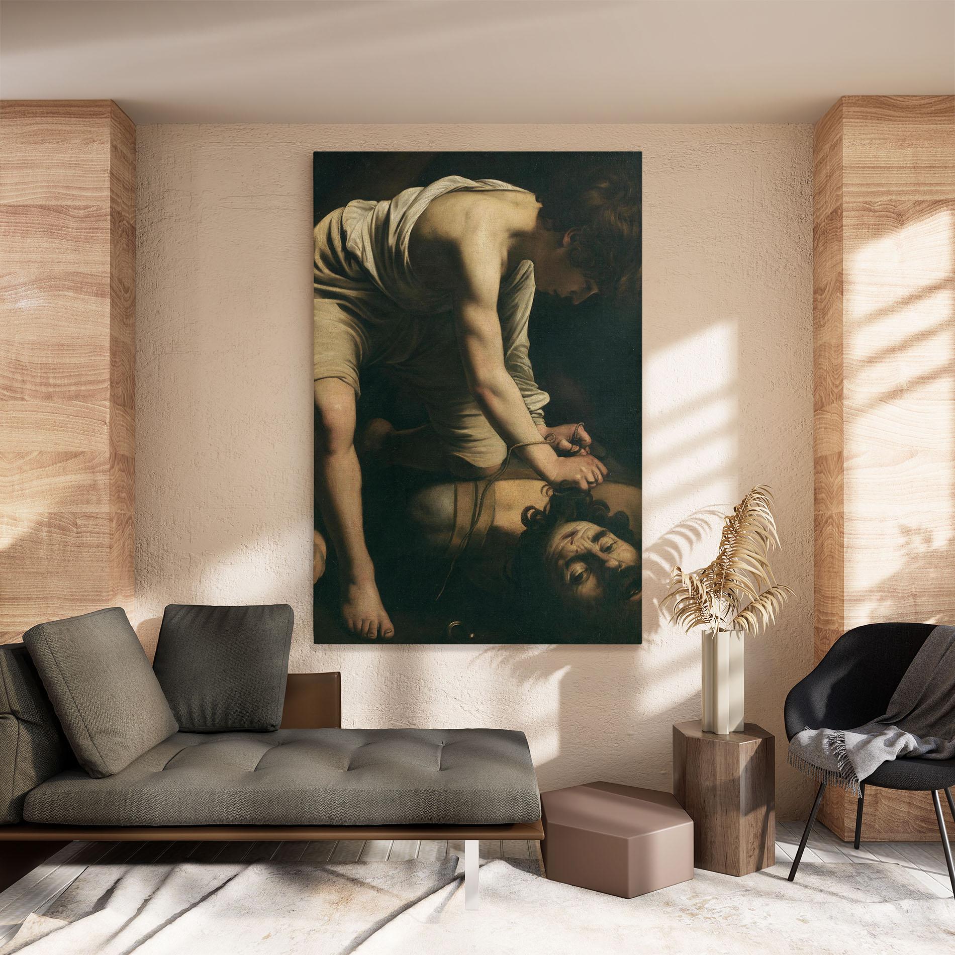 Картина на платно David And Goliath mockup 8