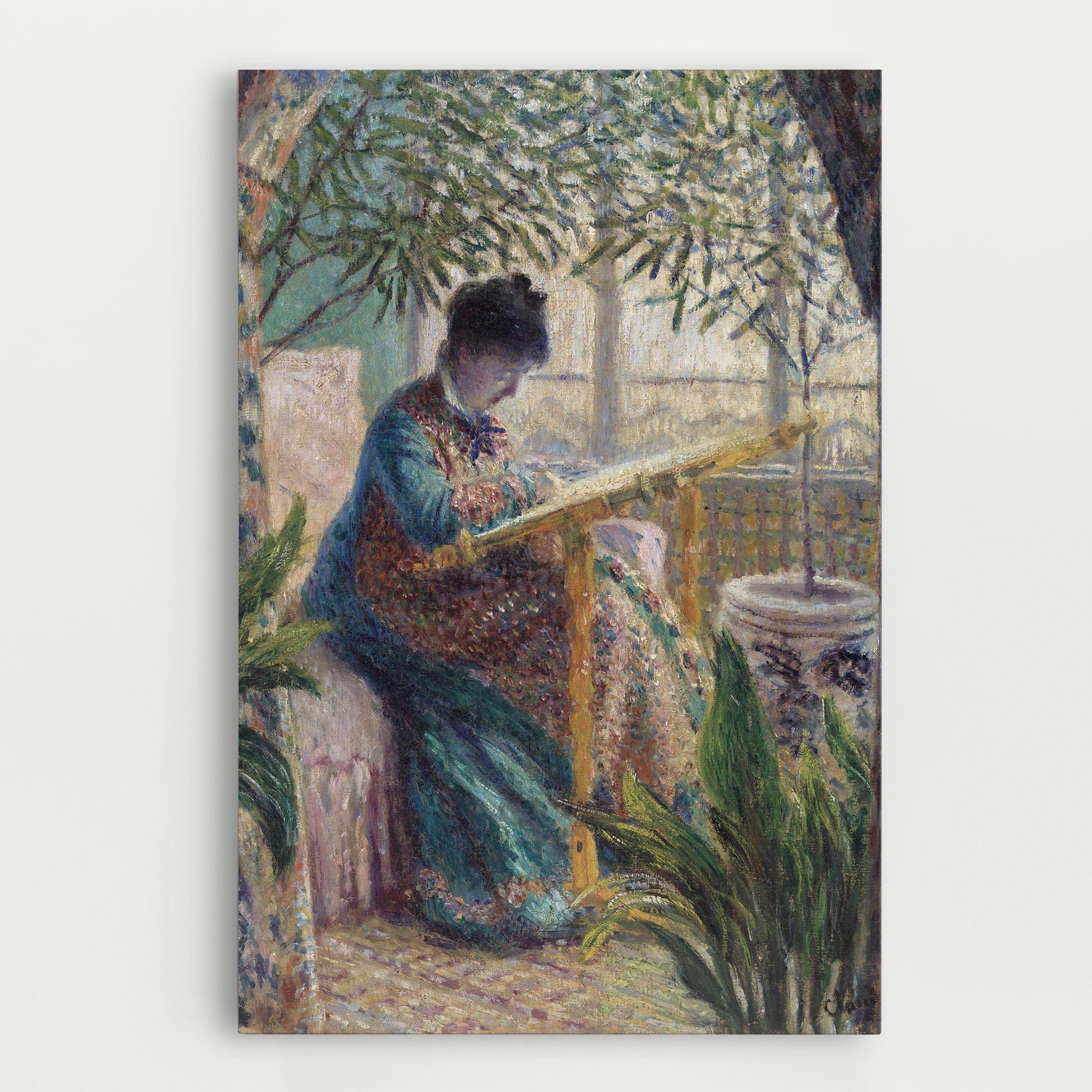 Картина на платно Monet Embroidering mockup 0