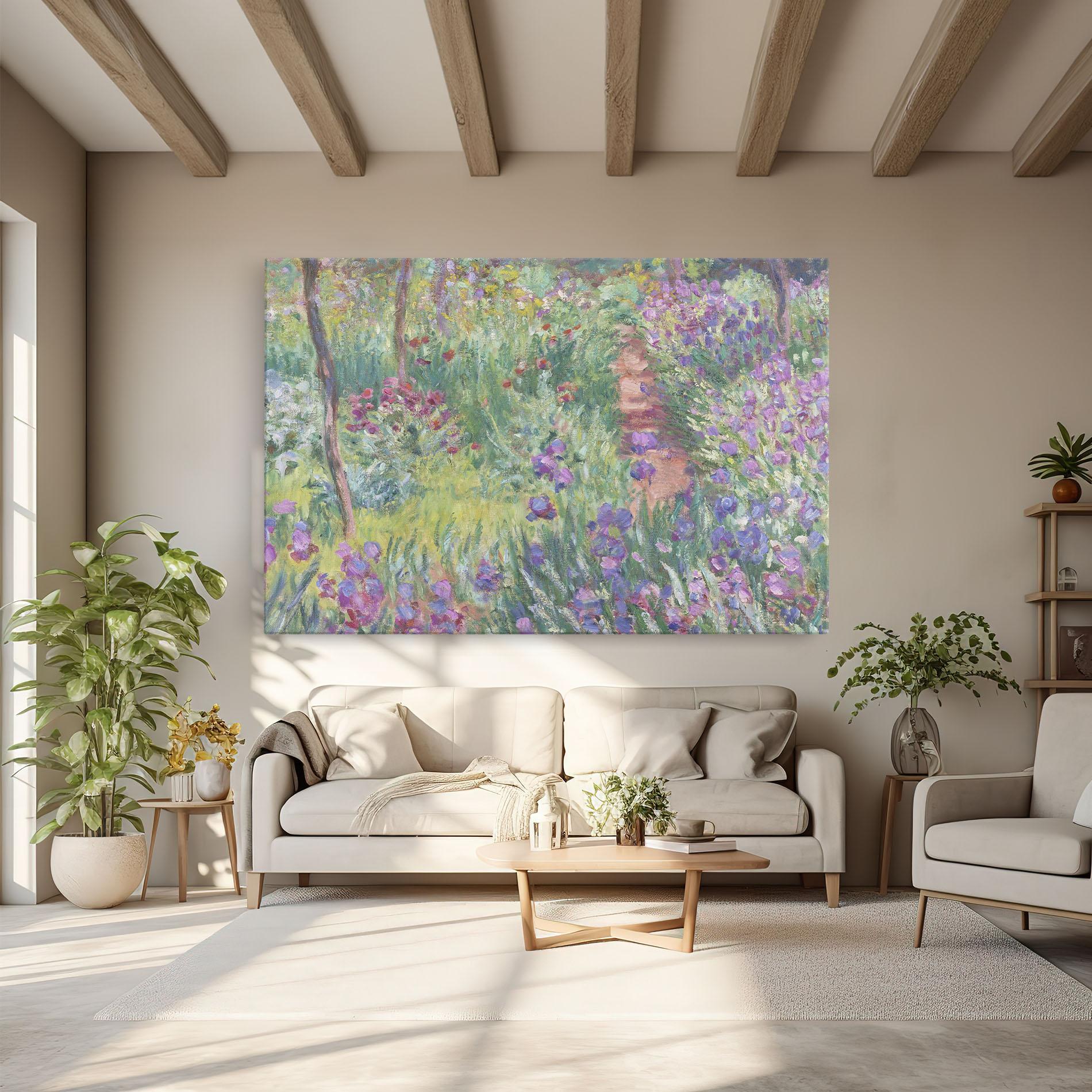 Картина на платно Garden In Giverny mockup 6