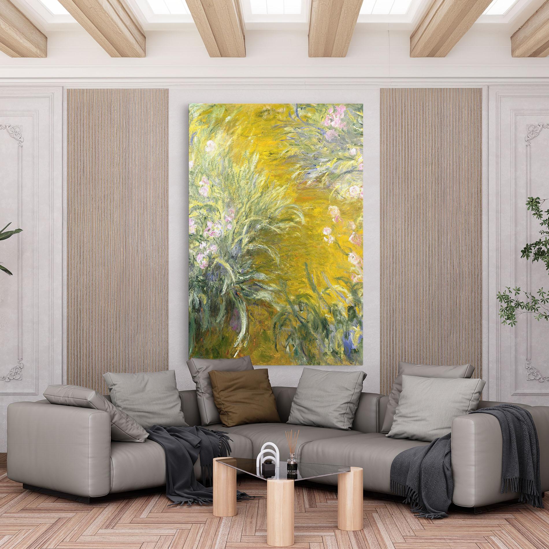 Картина на платно Path Through The Irises mockup 6