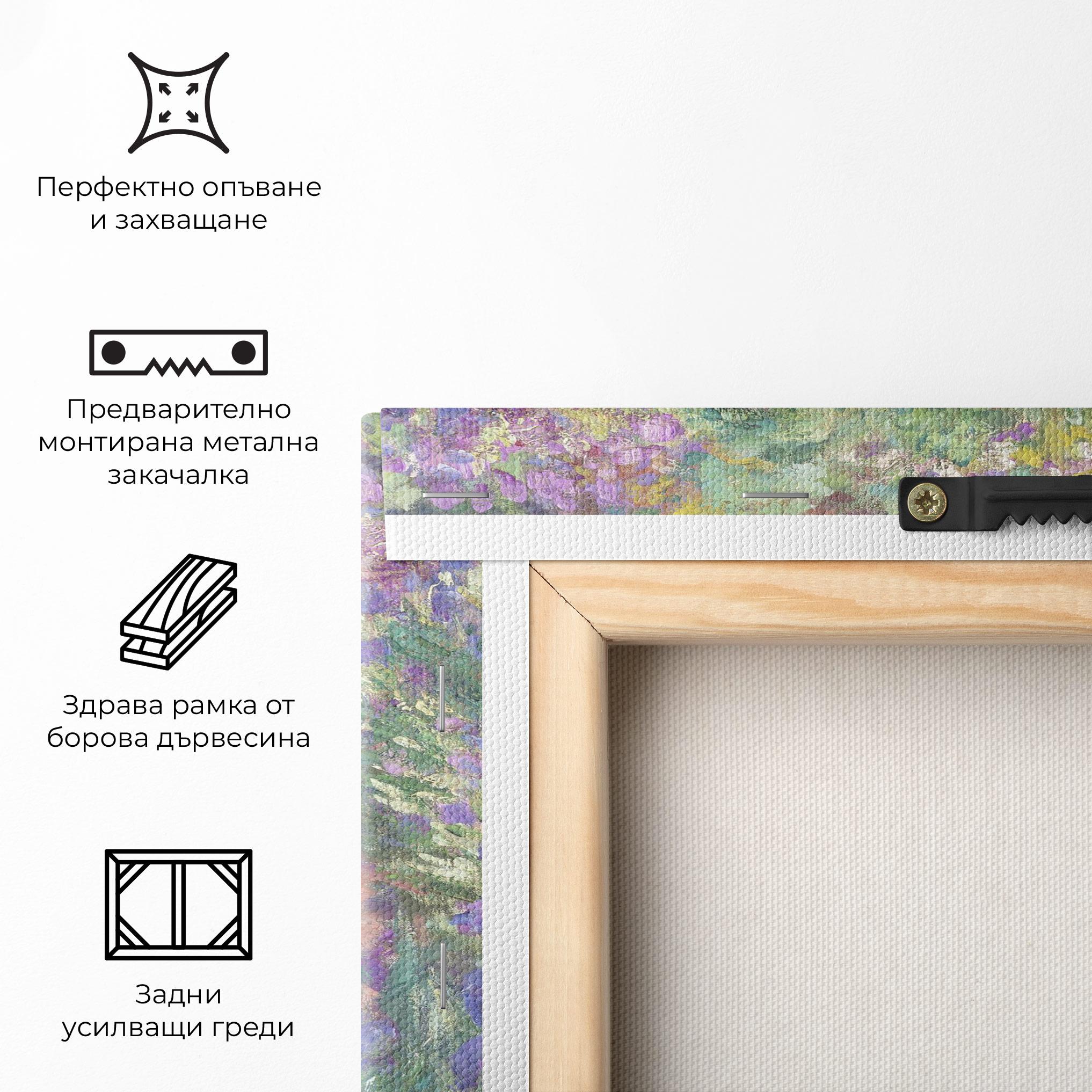 Картина на платно Garden In Giverny mockup 5