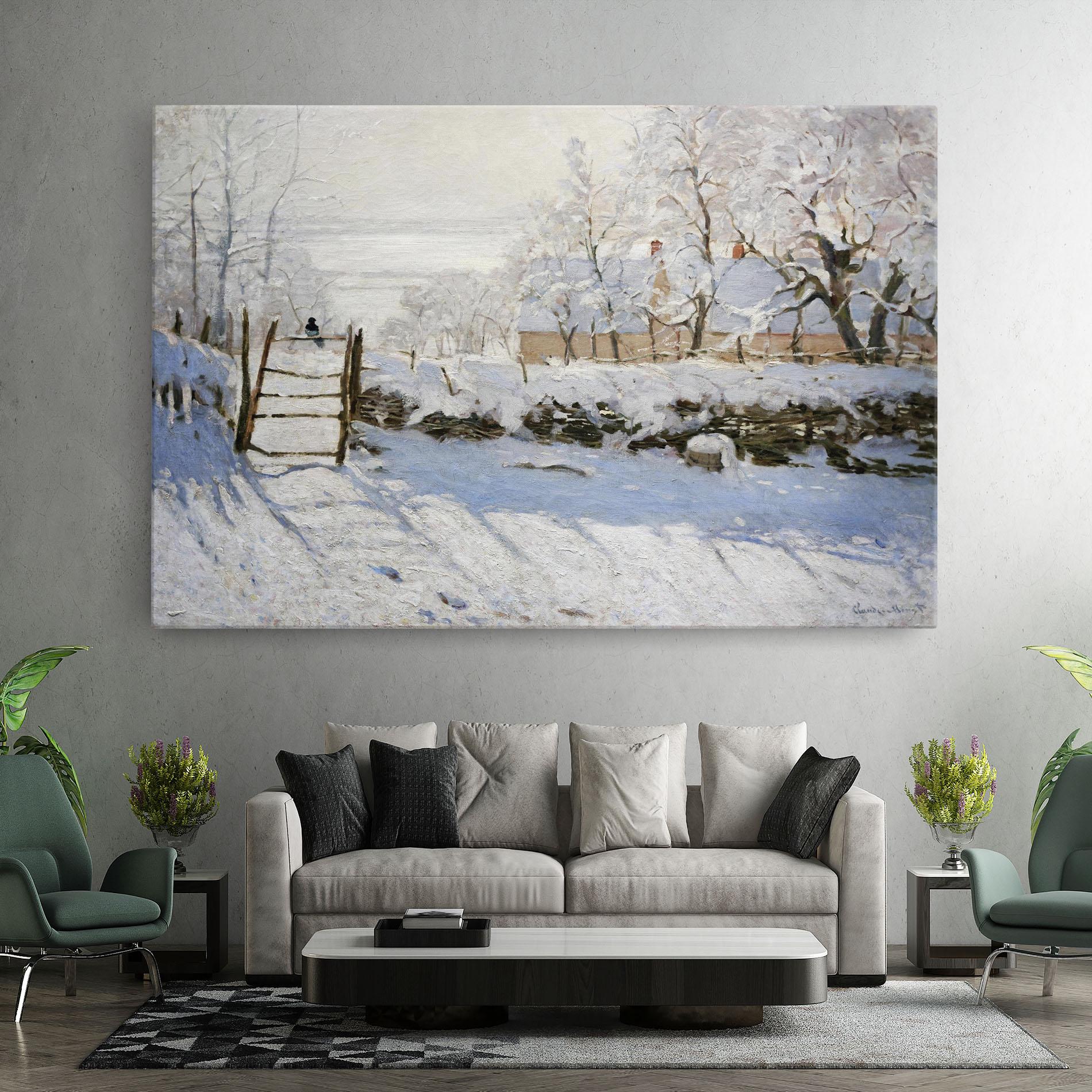 Картина на платно The Magpie mockup 7