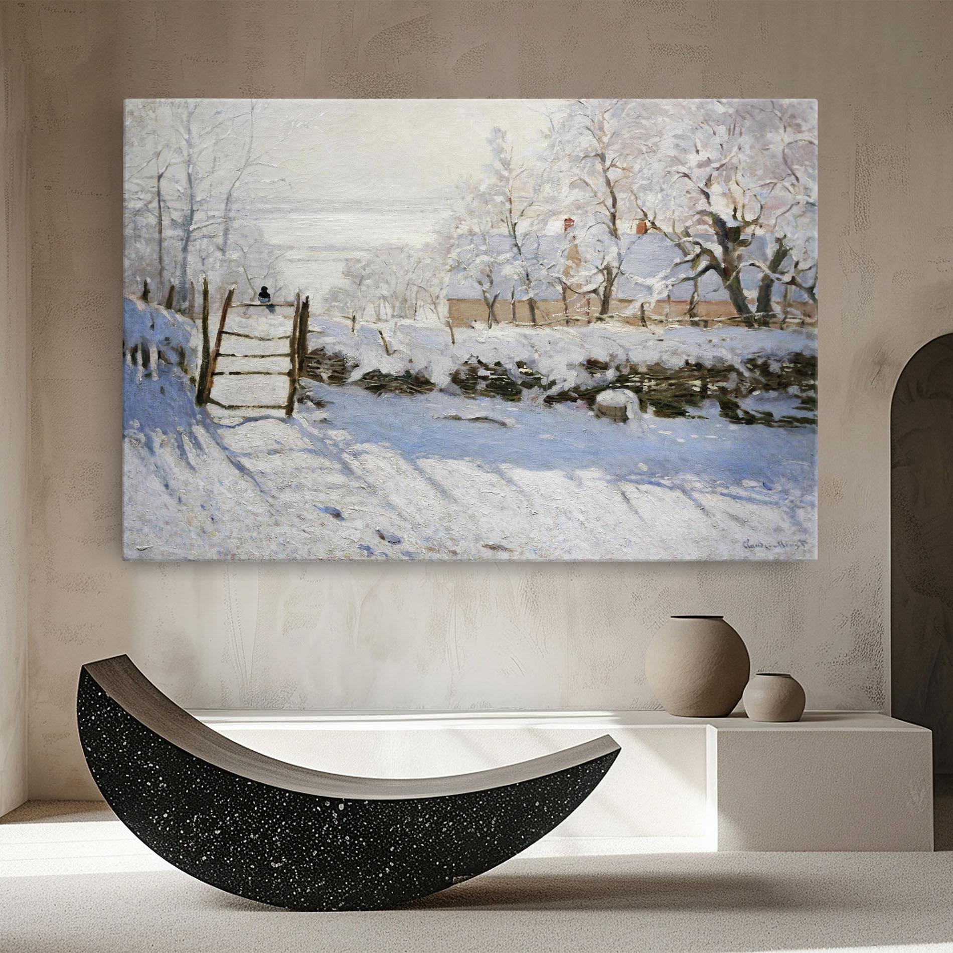 Картина на платно The Magpie mockup 8