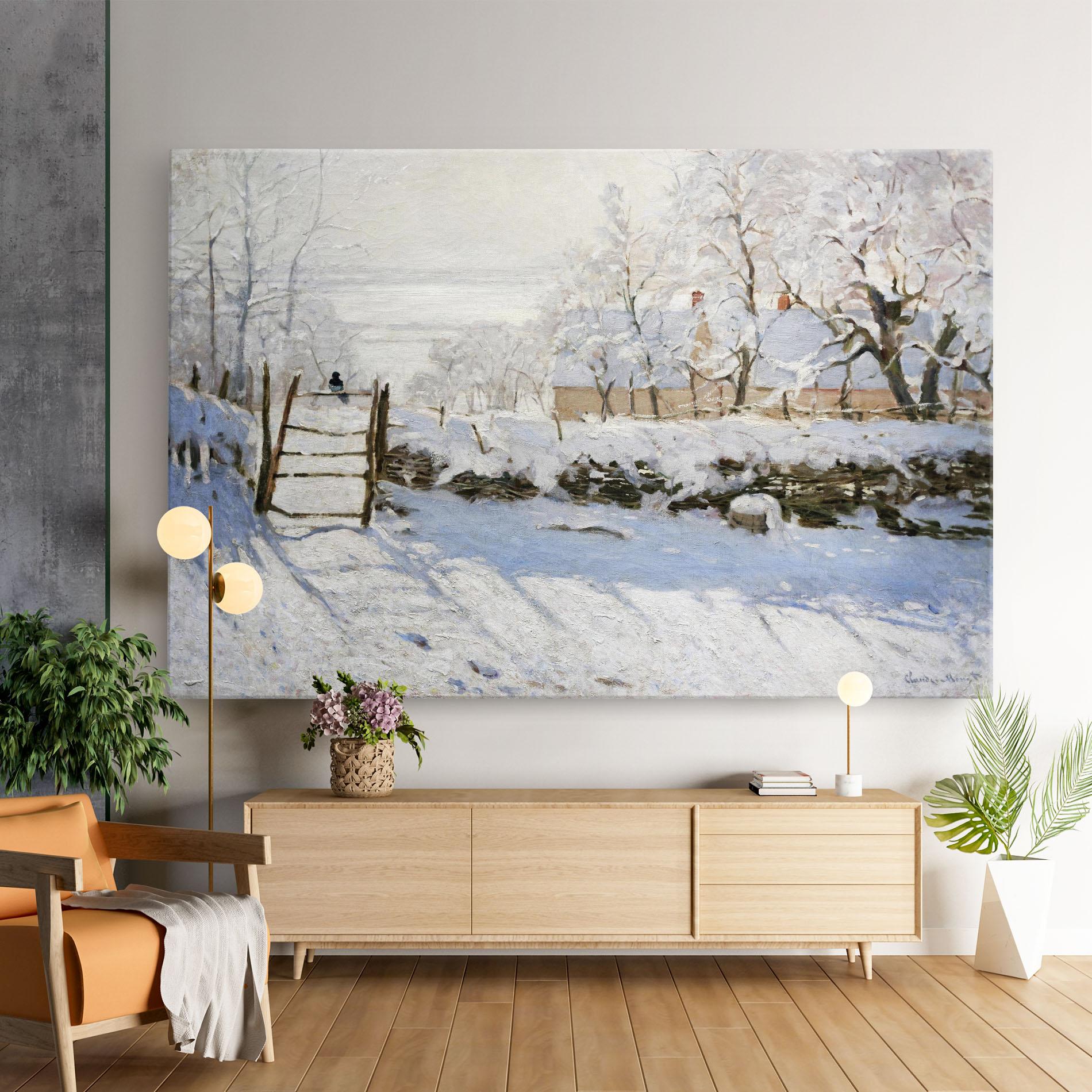 Картина на платно The Magpie mockup 9