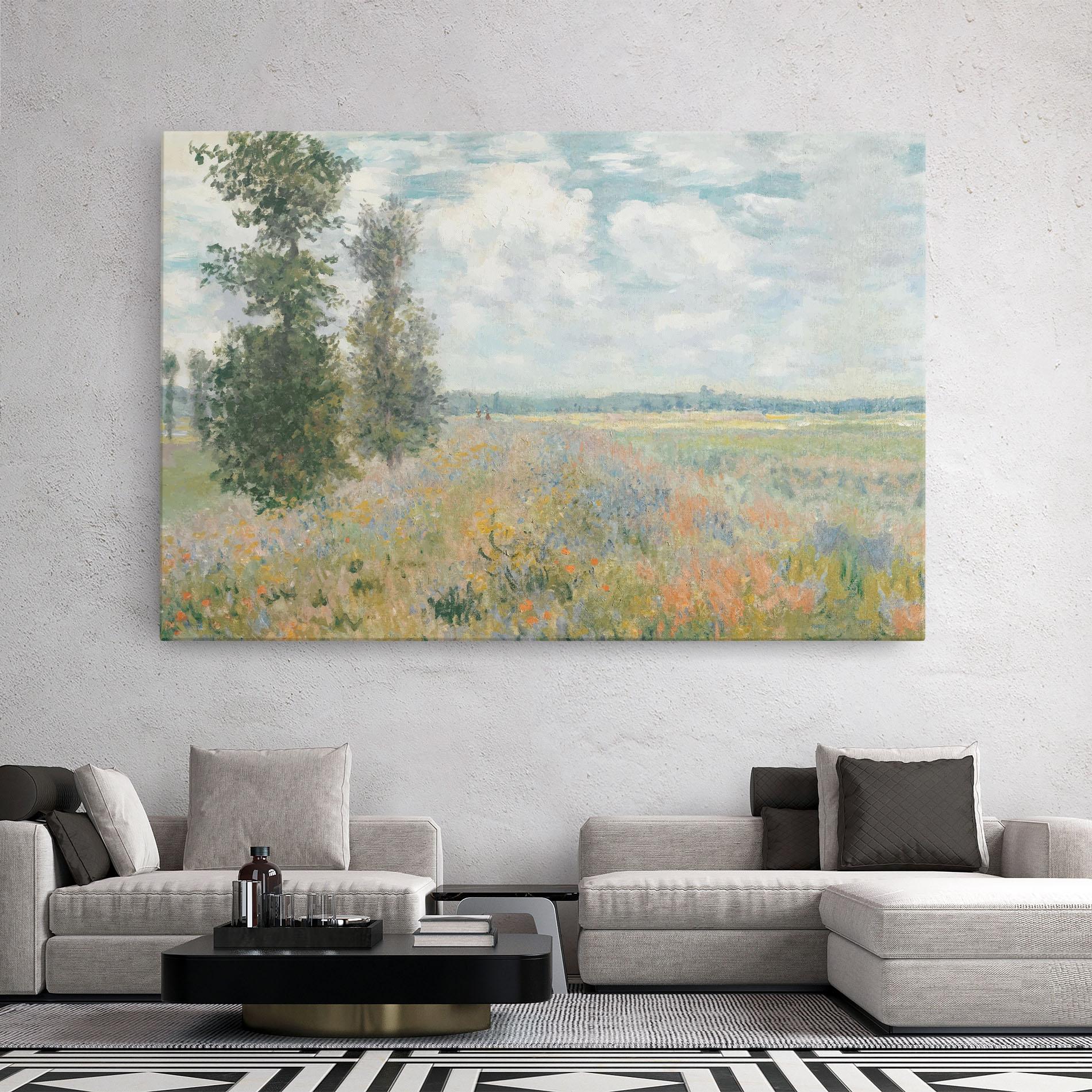 Картина на платно Monet's Landscape Background mockup 2