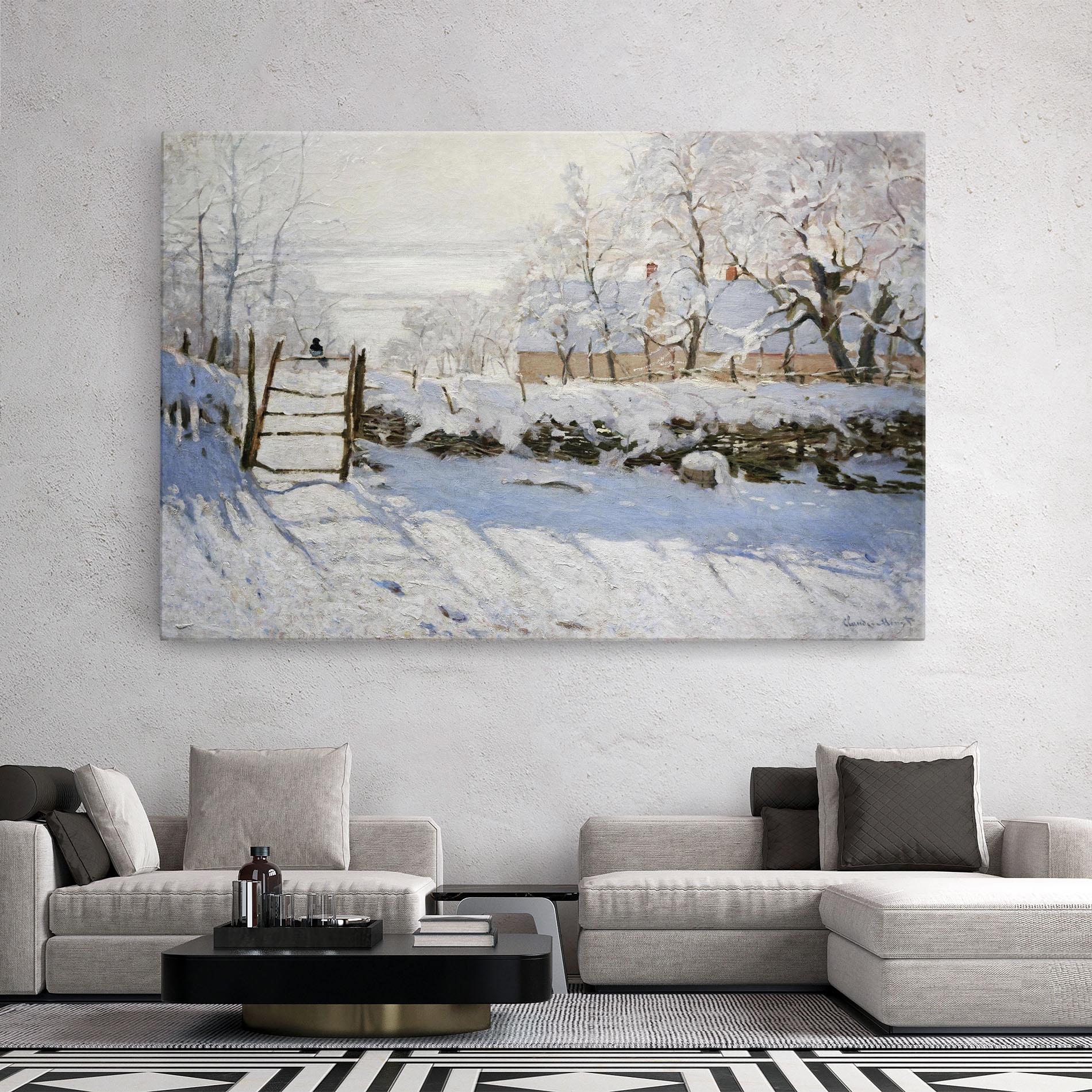 Картина на платно The Magpie mockup 2