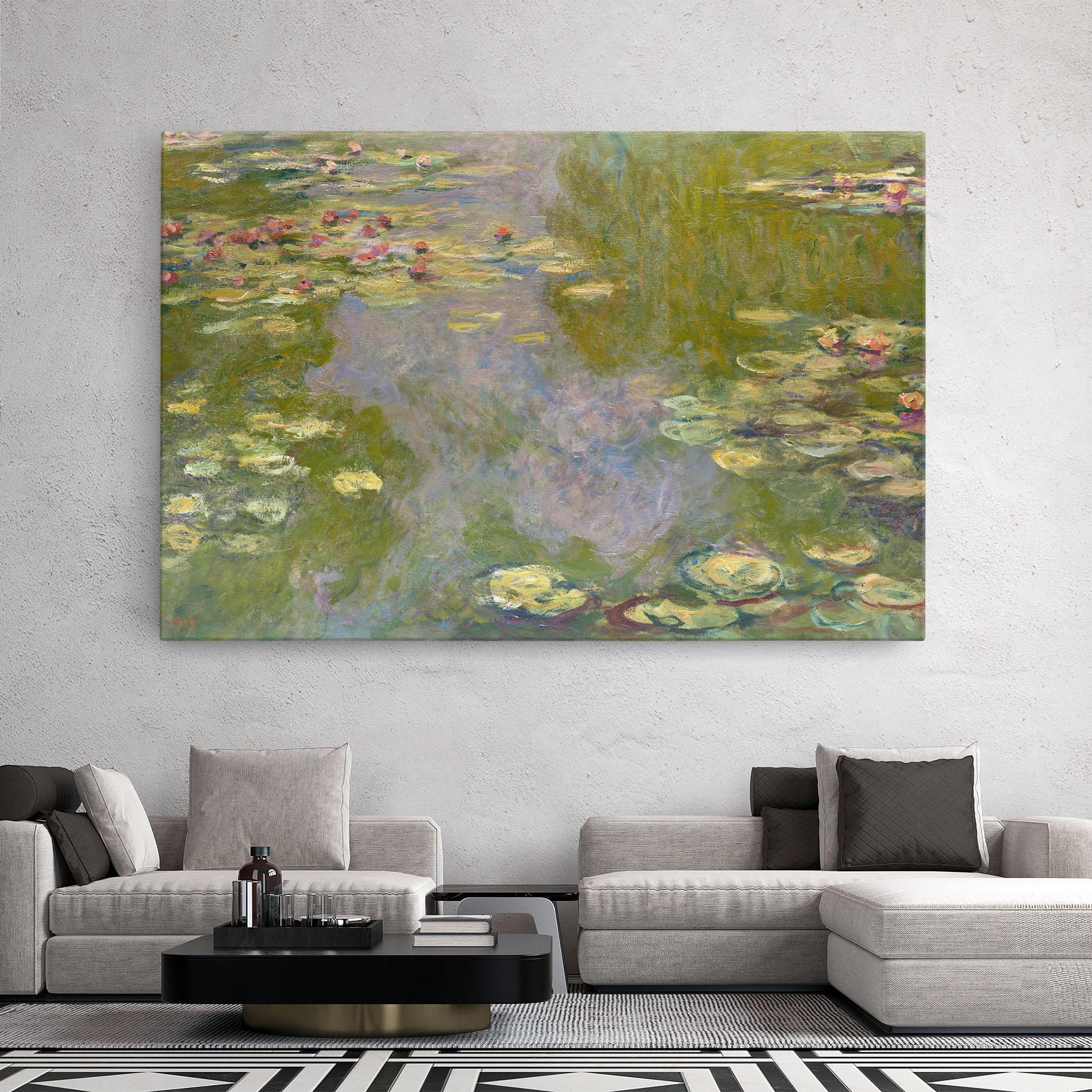 Картина на платно Water Lilies Monet mockup 2