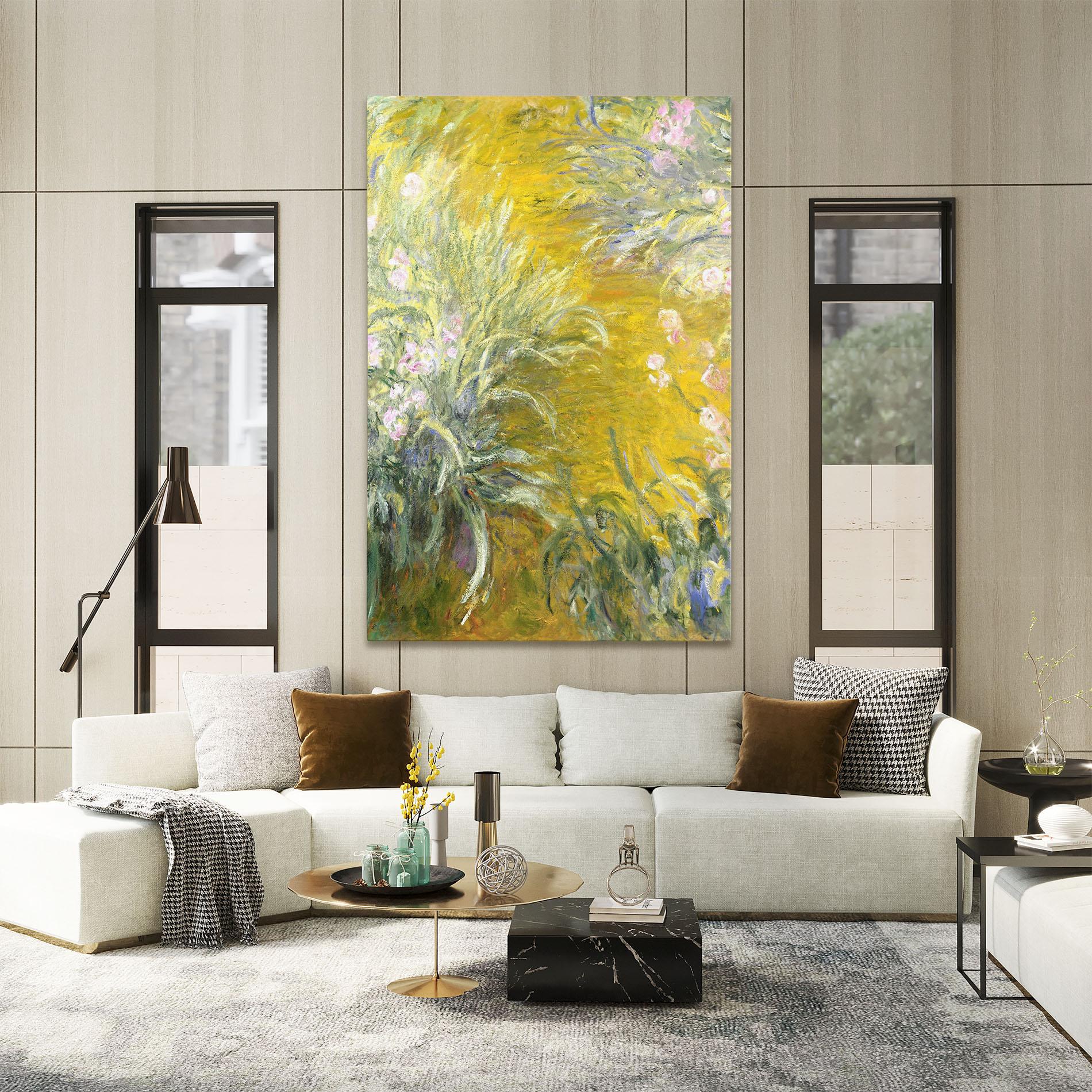 Картина на платно Path Through The Irises mockup 2