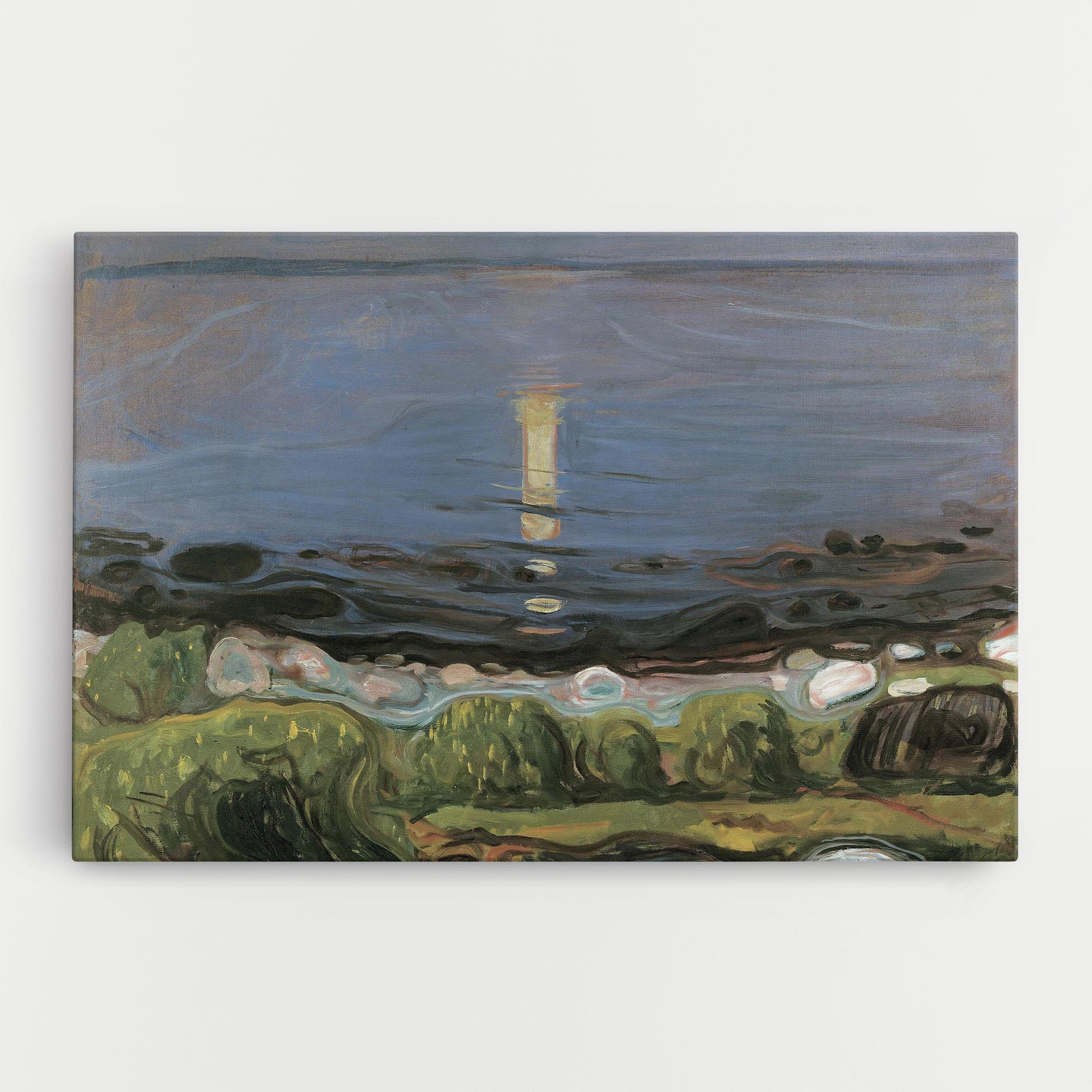 Картина на платно Summer Night Beach mockup 0