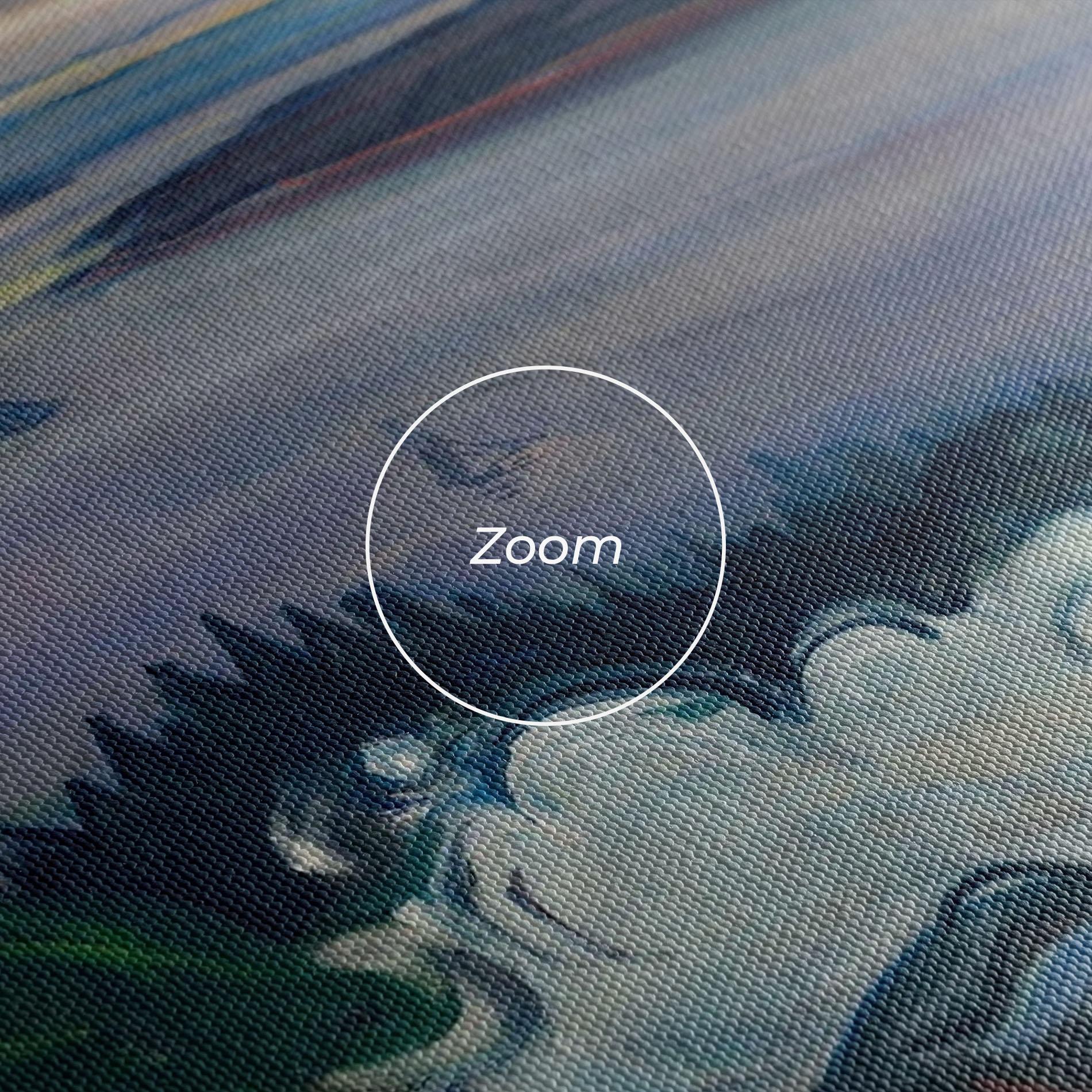 Картина на платно Train Smoke mockup 3