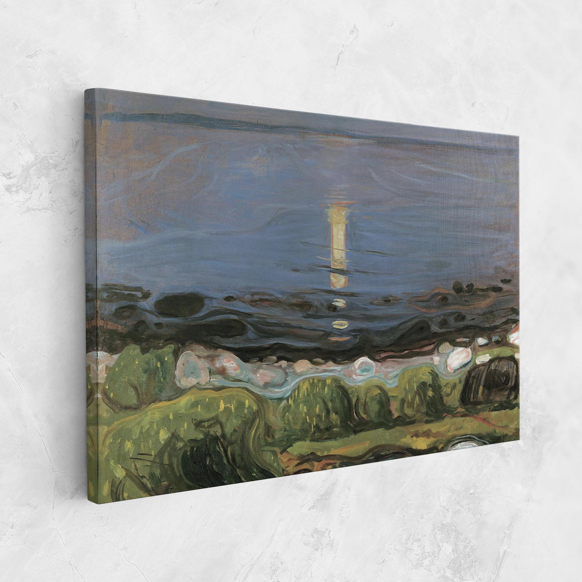 Картина на платно Summer Night Beach mockup 1