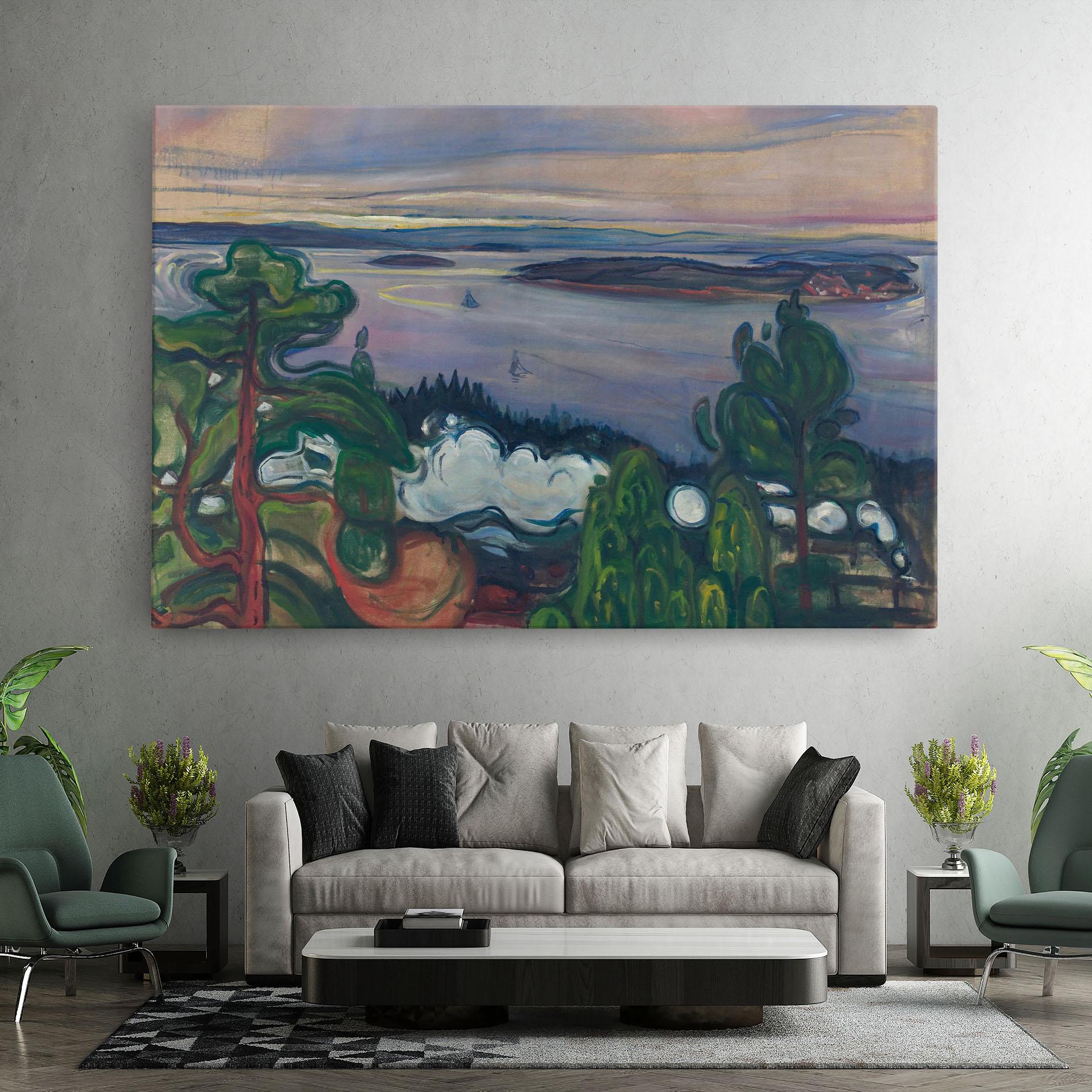 Картина на платно Train Smoke mockup 7