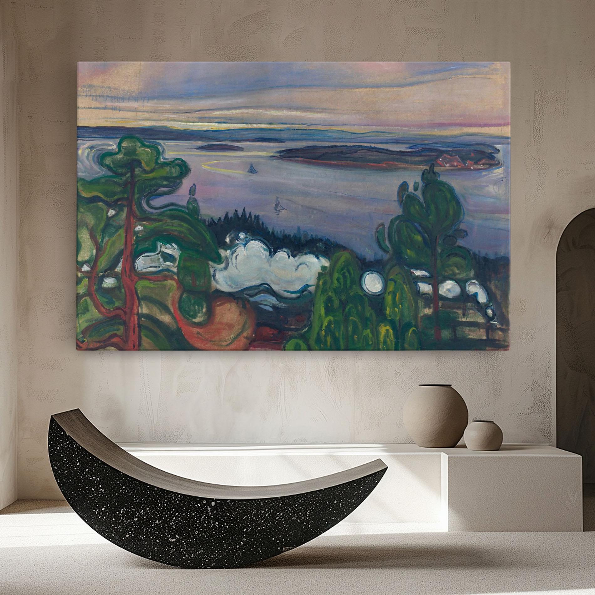 Картина на платно Train Smoke mockup 8