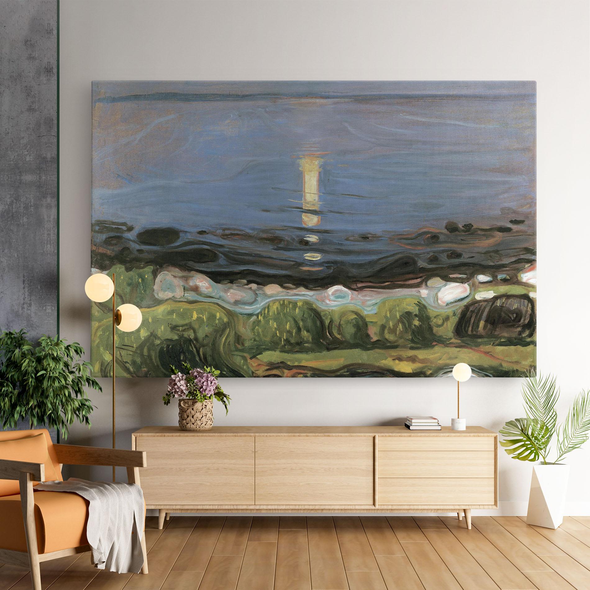 Картина на платно Summer Night Beach mockup 9