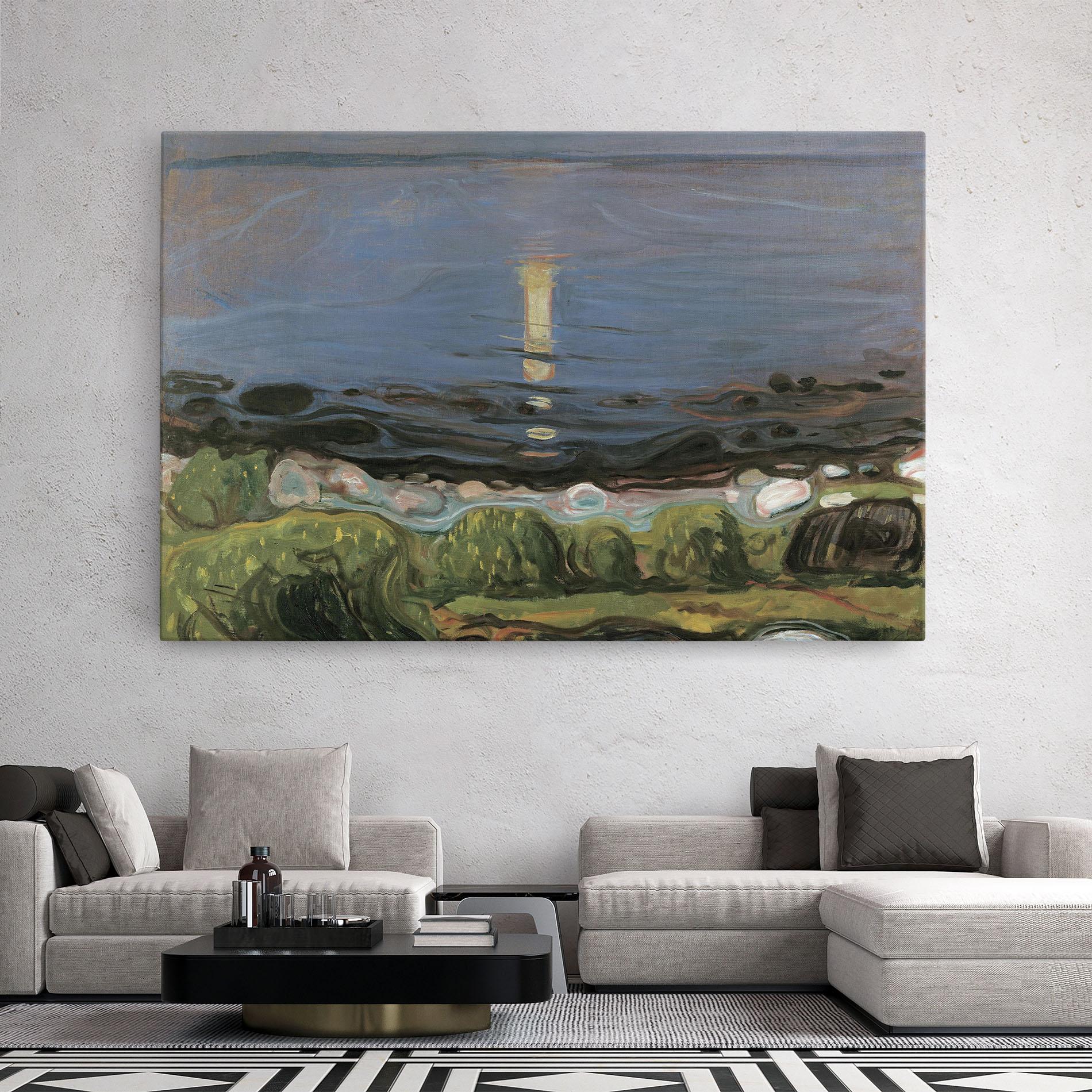 Картина на платно Summer Night Beach mockup 2