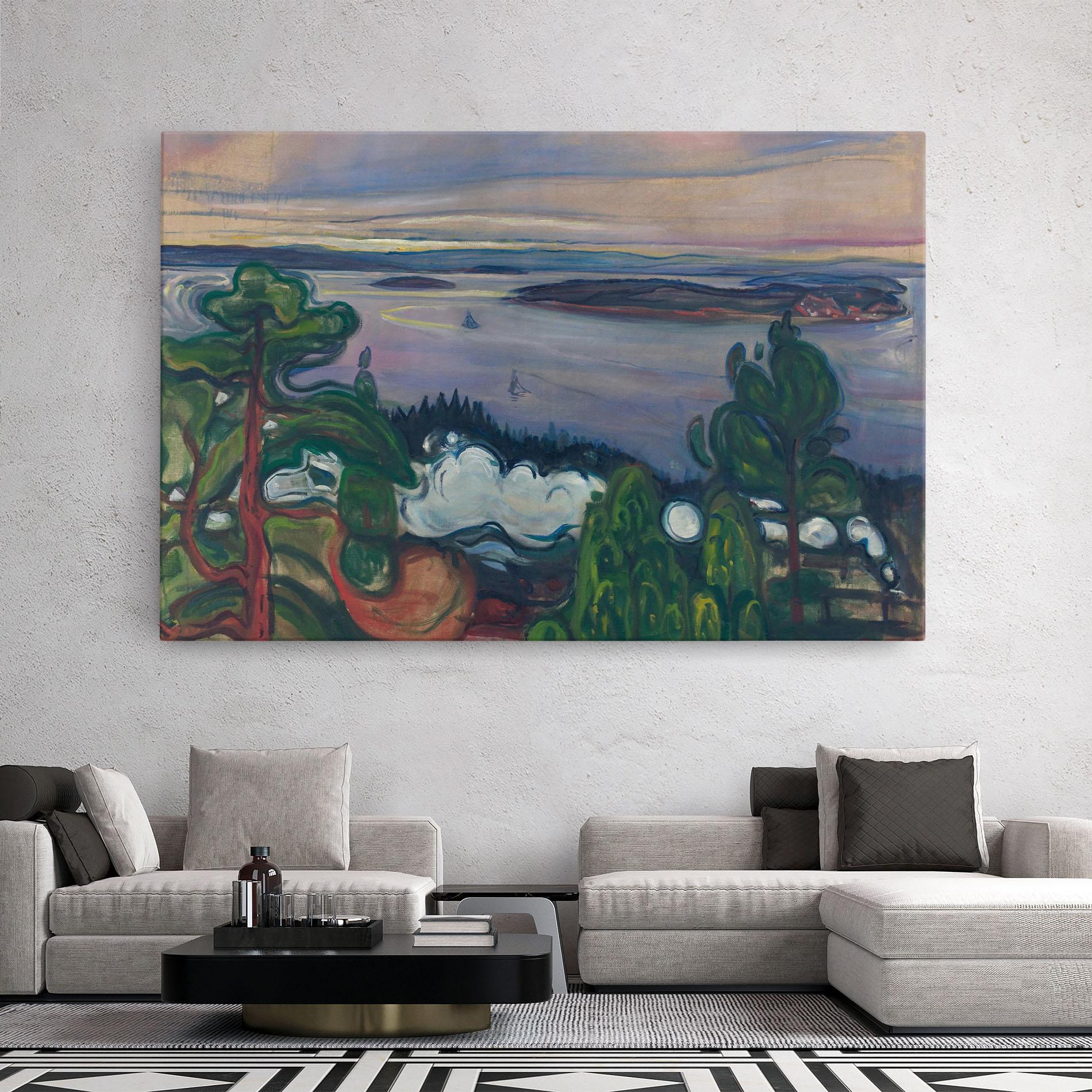 Картина на платно Train Smoke mockup 2