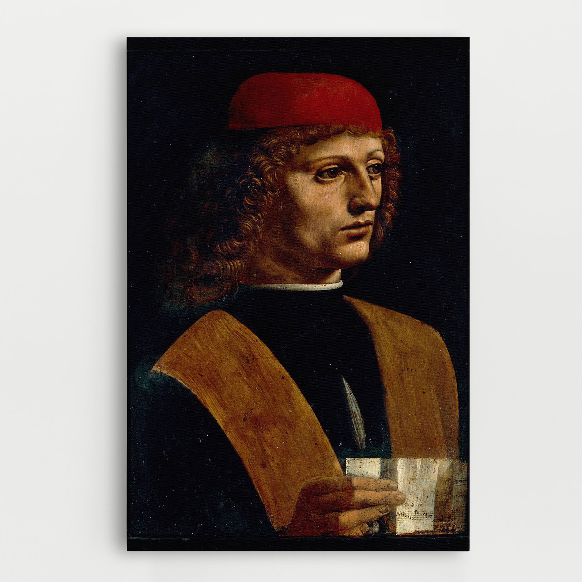 Leonardo Da Vinci Portrait Of A Musician Pinacoteca Ambrosiana mockup 0