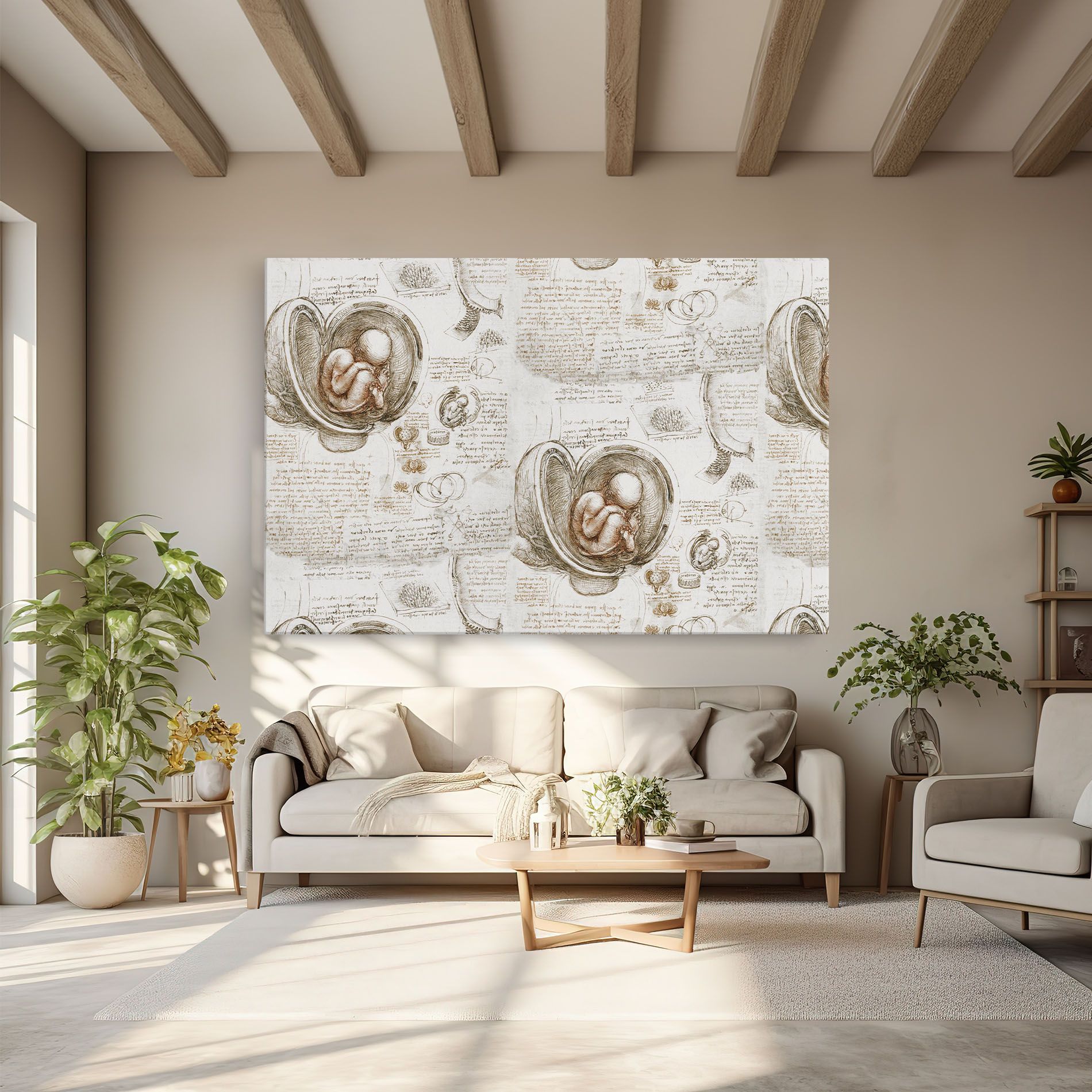 Leonardo Studies Of The Foetus mockup 6