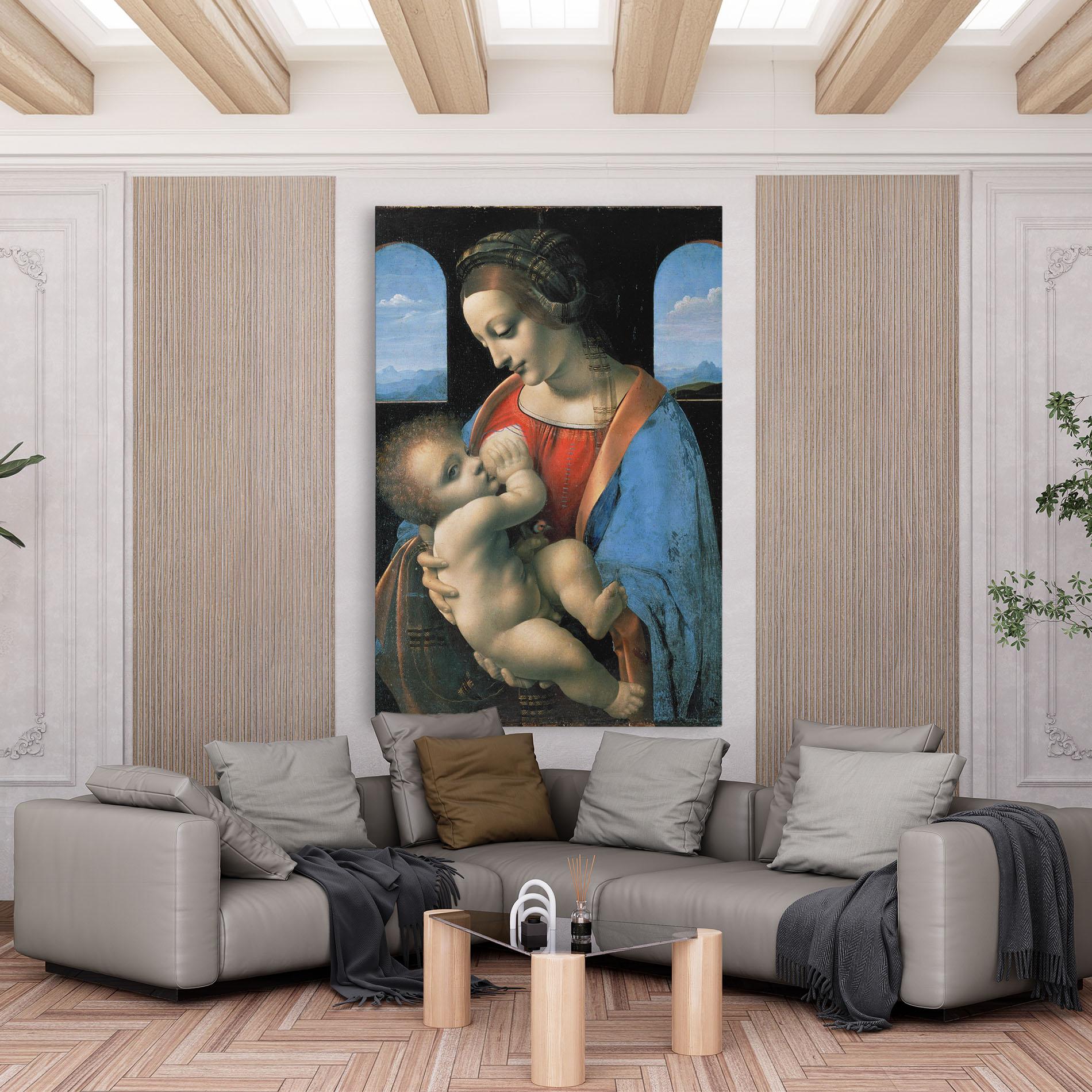 Картина на платно Leonardo Da Vinci Attributed Madonna Litta mockup 6