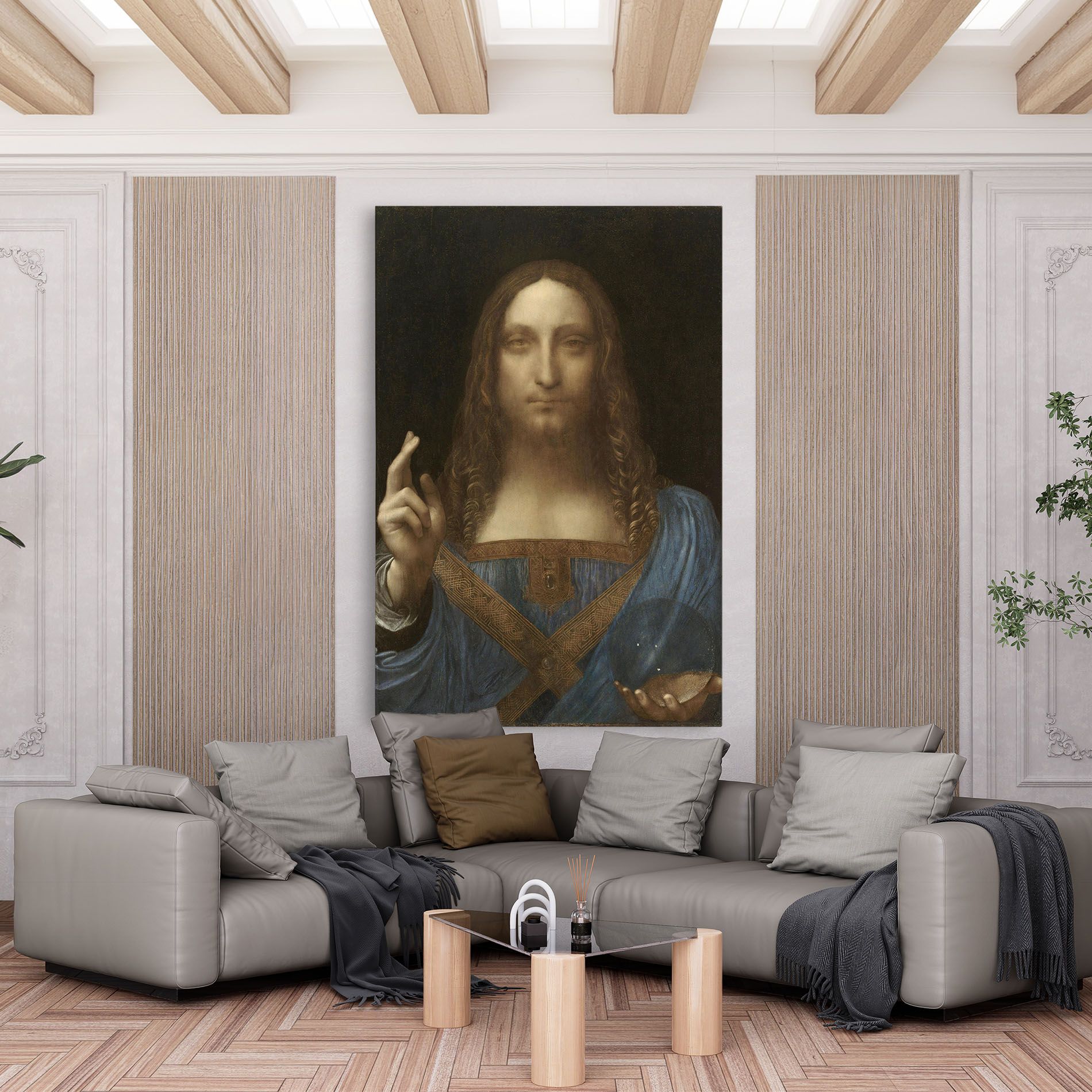 Leonardo Da Vinci Salvator Mundi mockup 6