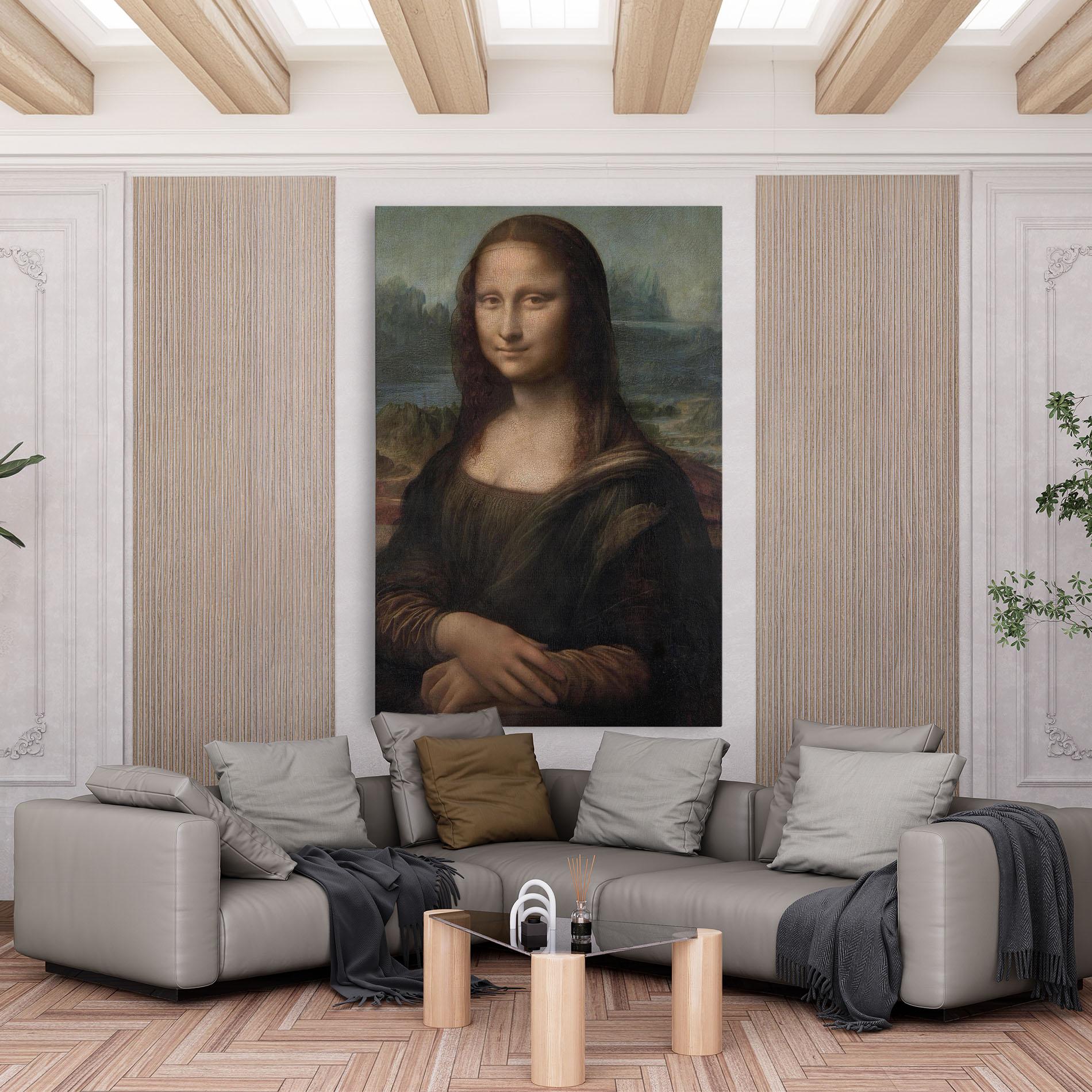 Картина на платно Mona Lisa By Leonardo Da Vinci mockup 6