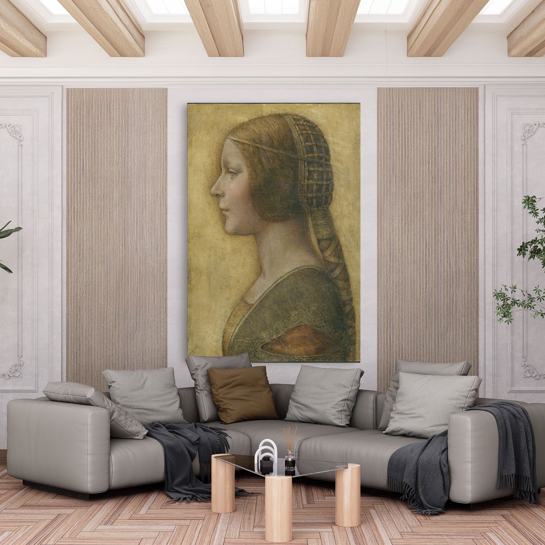 Profile Of A Young Fiancee Da Vinci mockup 6