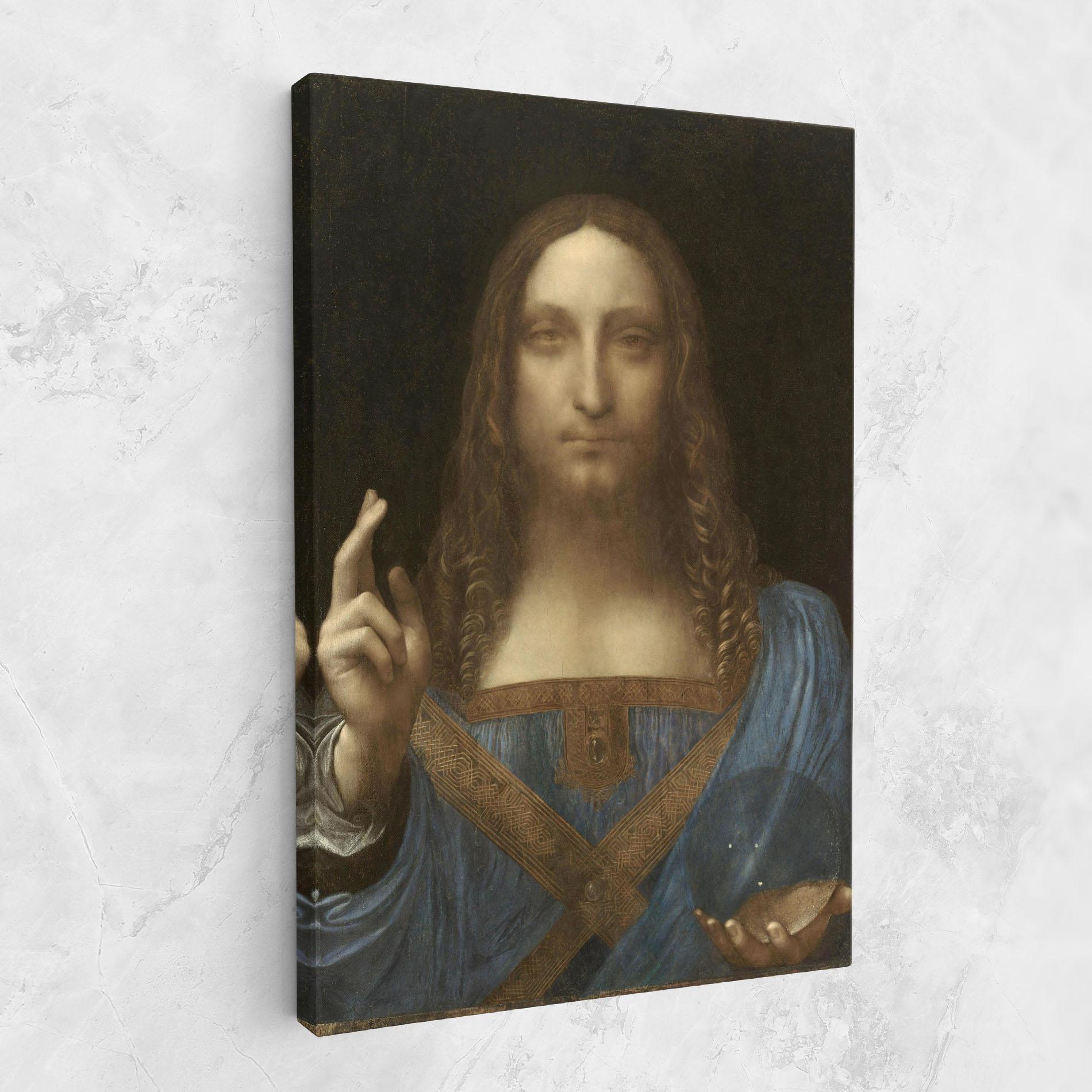 Картина на платно Leonardo Da Vinci Salvator Mundi mockup 1