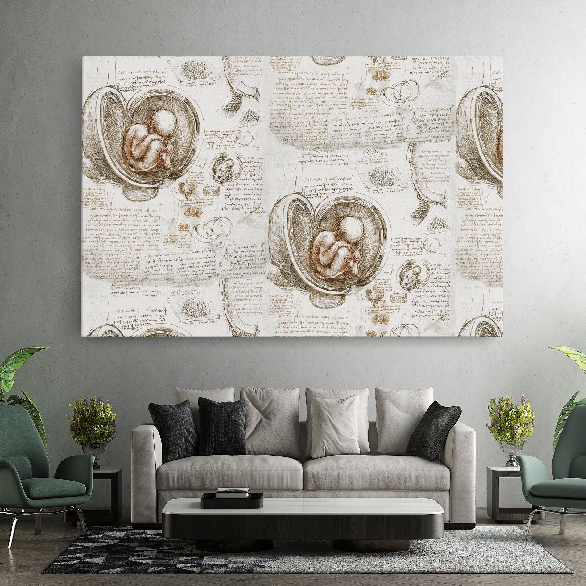 Leonardo Studies Of The Foetus mockup 7