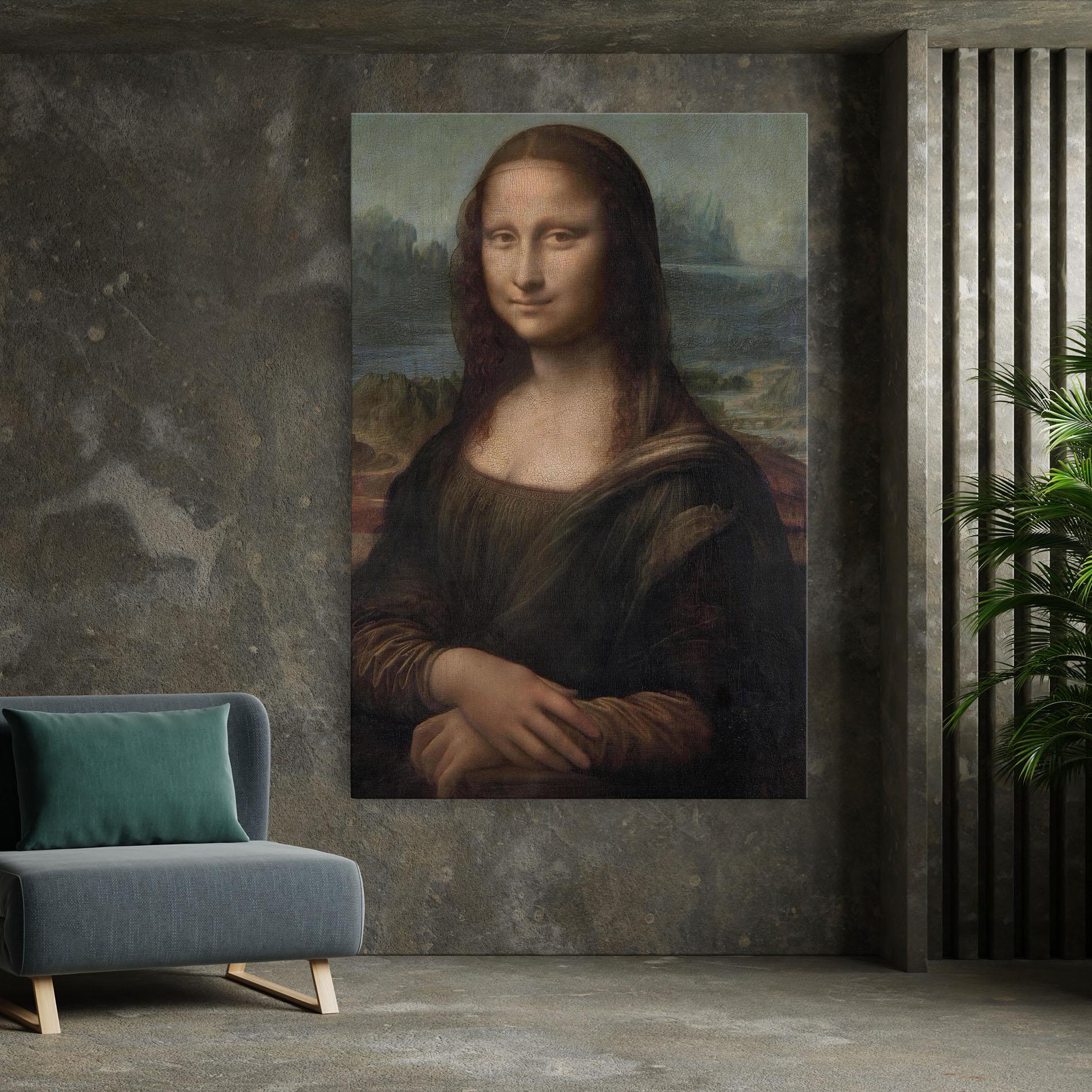 Картина на платно Mona Lisa By Leonardo Da Vinci mockup 7