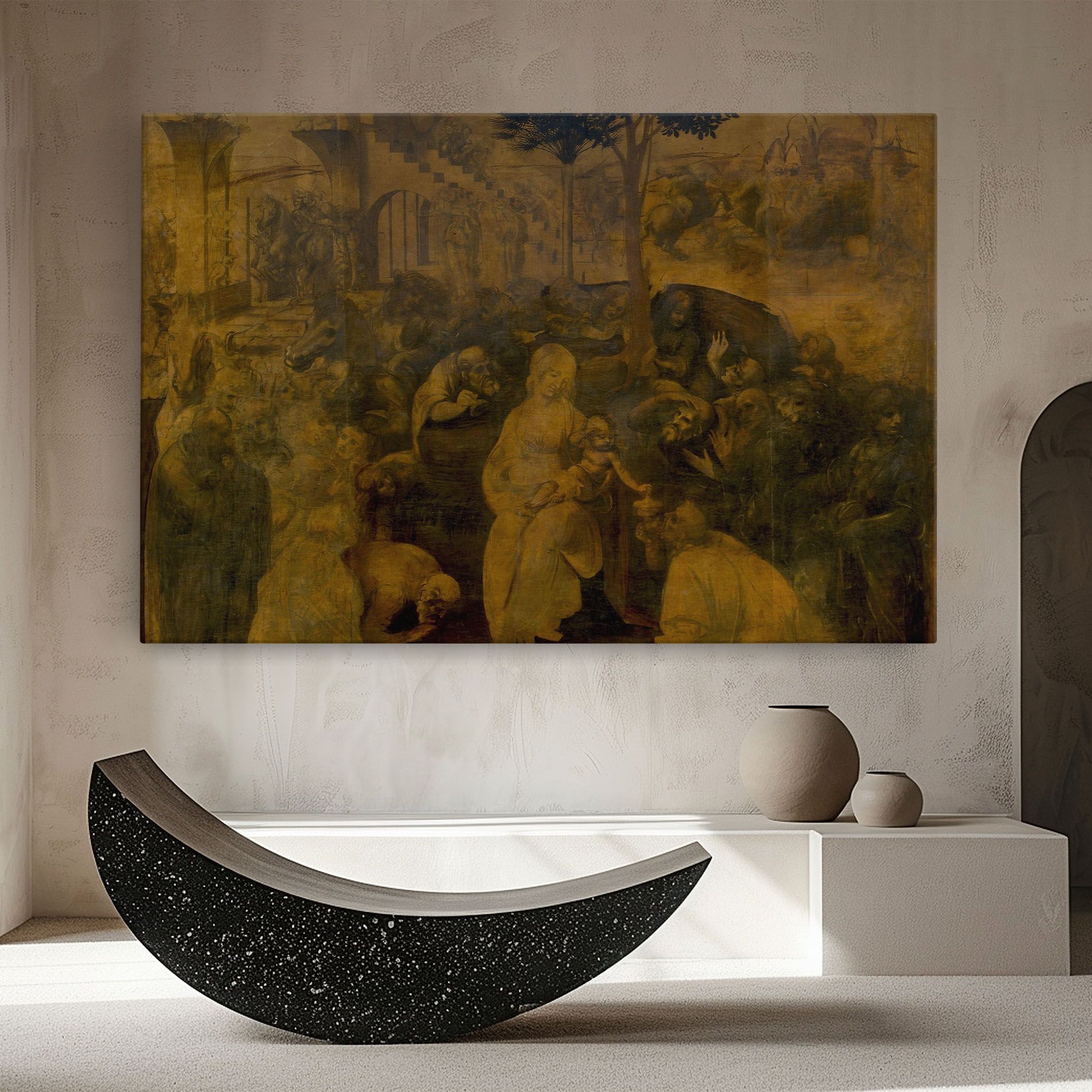 Leonardo Da Vinci Adorazione Dei Magi mockup 8