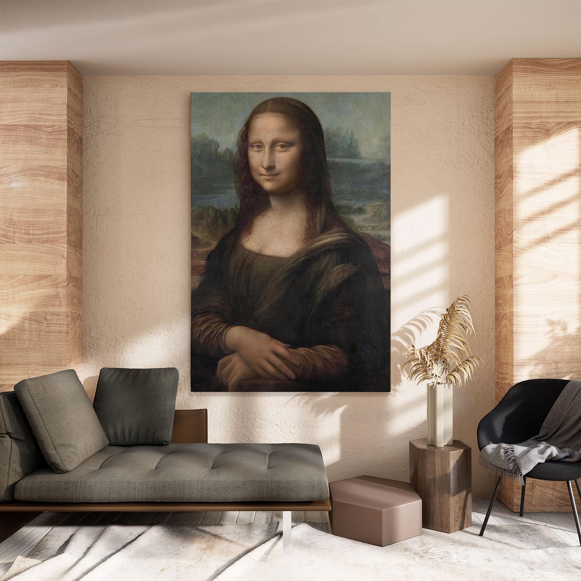 Картина на платно Mona Lisa By Leonardo Da Vinci mockup 8
